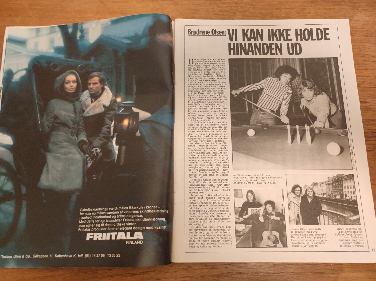 MARILYN MONROE Spies ABBA Olsen Brothers MARTIN POTTER 1976 Danish Magazine BB55