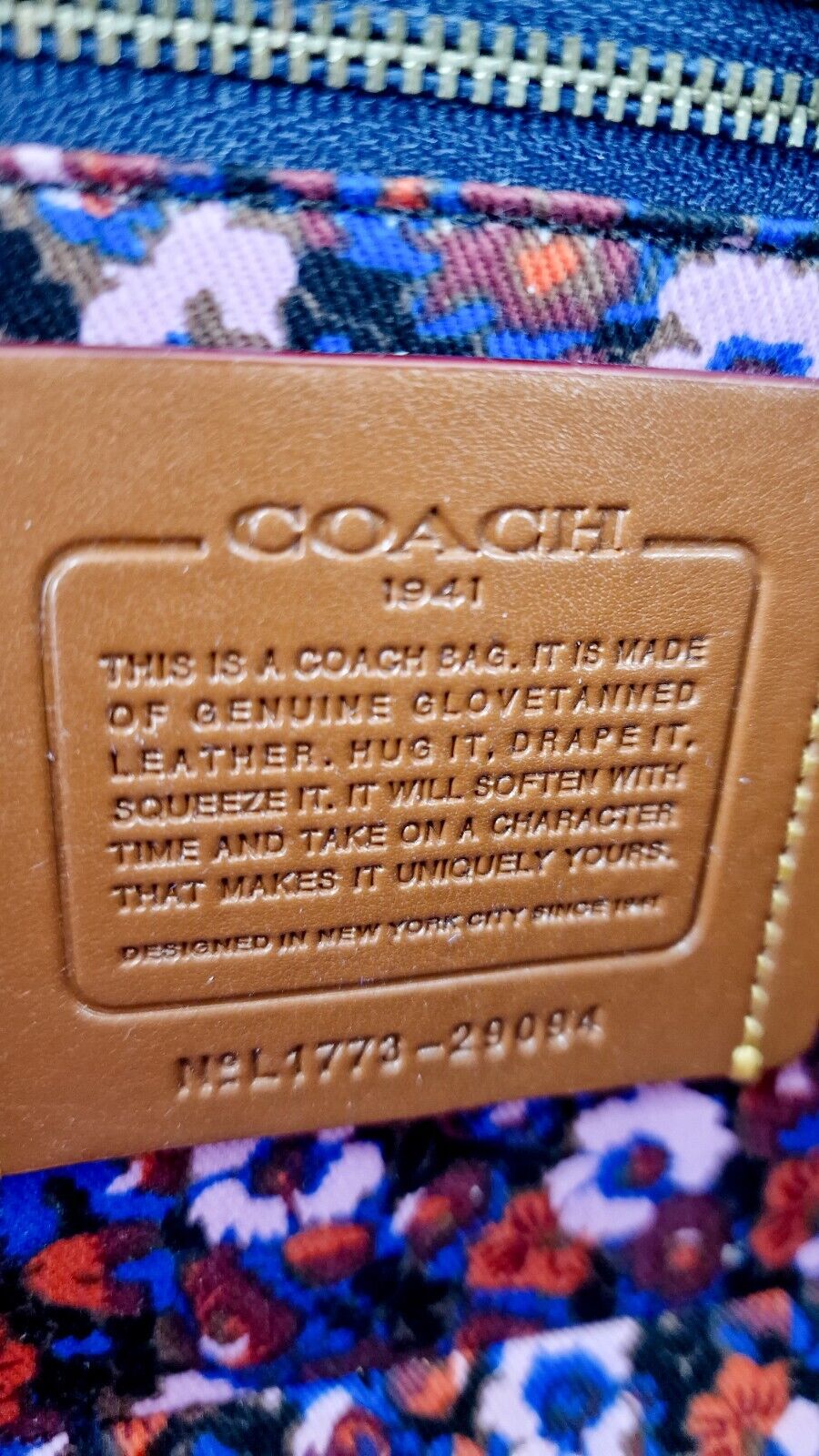 Coach 1941 Camera Bag Tea Rose Turnlock Cadet Blue Leather Scalloped Edge 29094