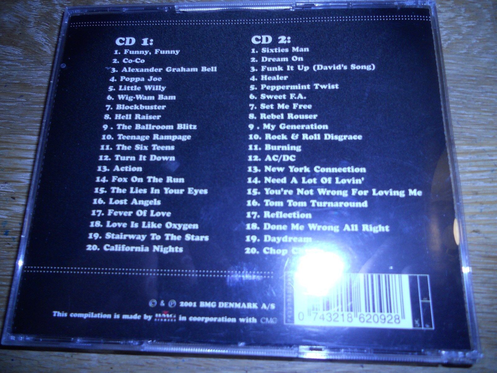 SWEET "BALLROOM HITZ" 2001 2 X CD SET 40 TRACKS BMG DENMARK A/S NCB RARE 40 TRAX