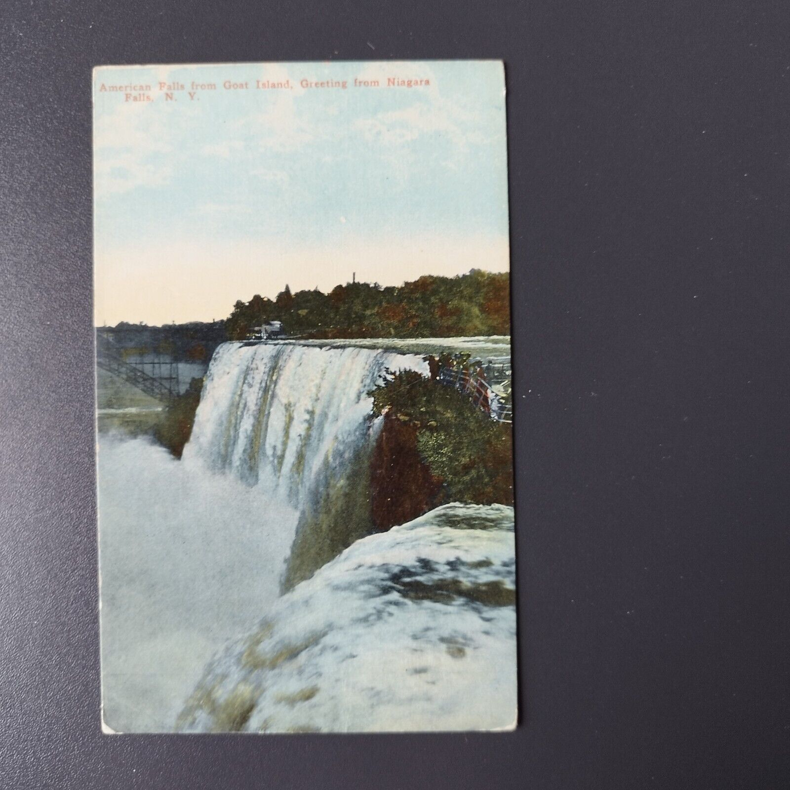 NY Niagara Falls American Falls from Goat Islandca 1910