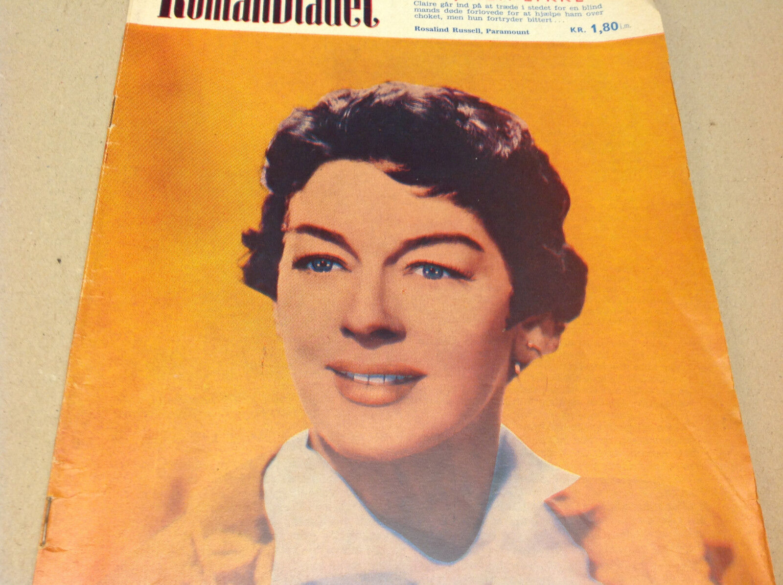 ROSALIND RUSSELL ON FRONT COVER VINTAGE Danish Novelle Romanbladet Magazine 1969