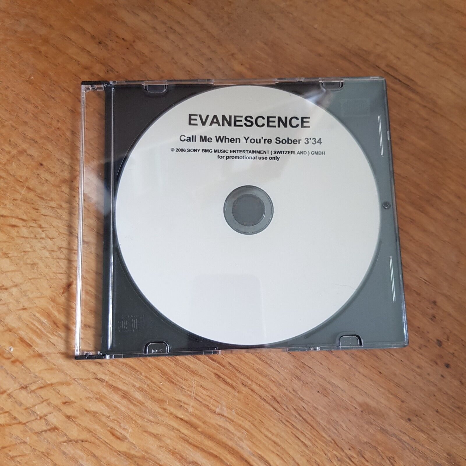 Evanescence Call Me When You're Sober Swiss promo rare