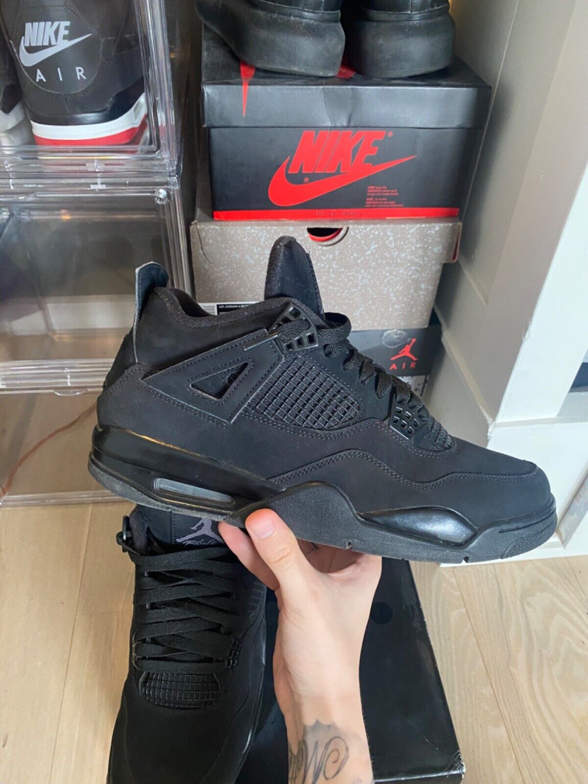 Size 11 - Jordan 4 Retro Mid Black Cat