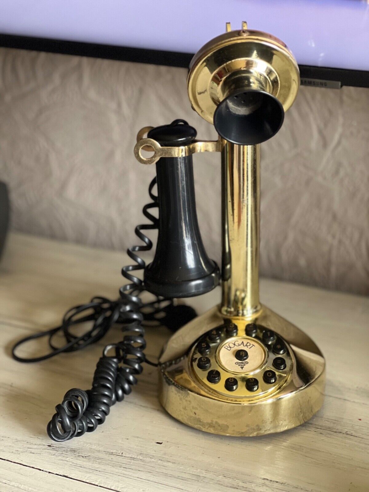 Vintage Golden Candlestick Telephone