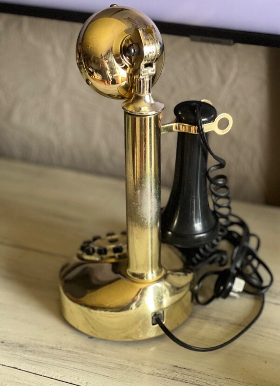 Vintage Golden Candlestick Telephone