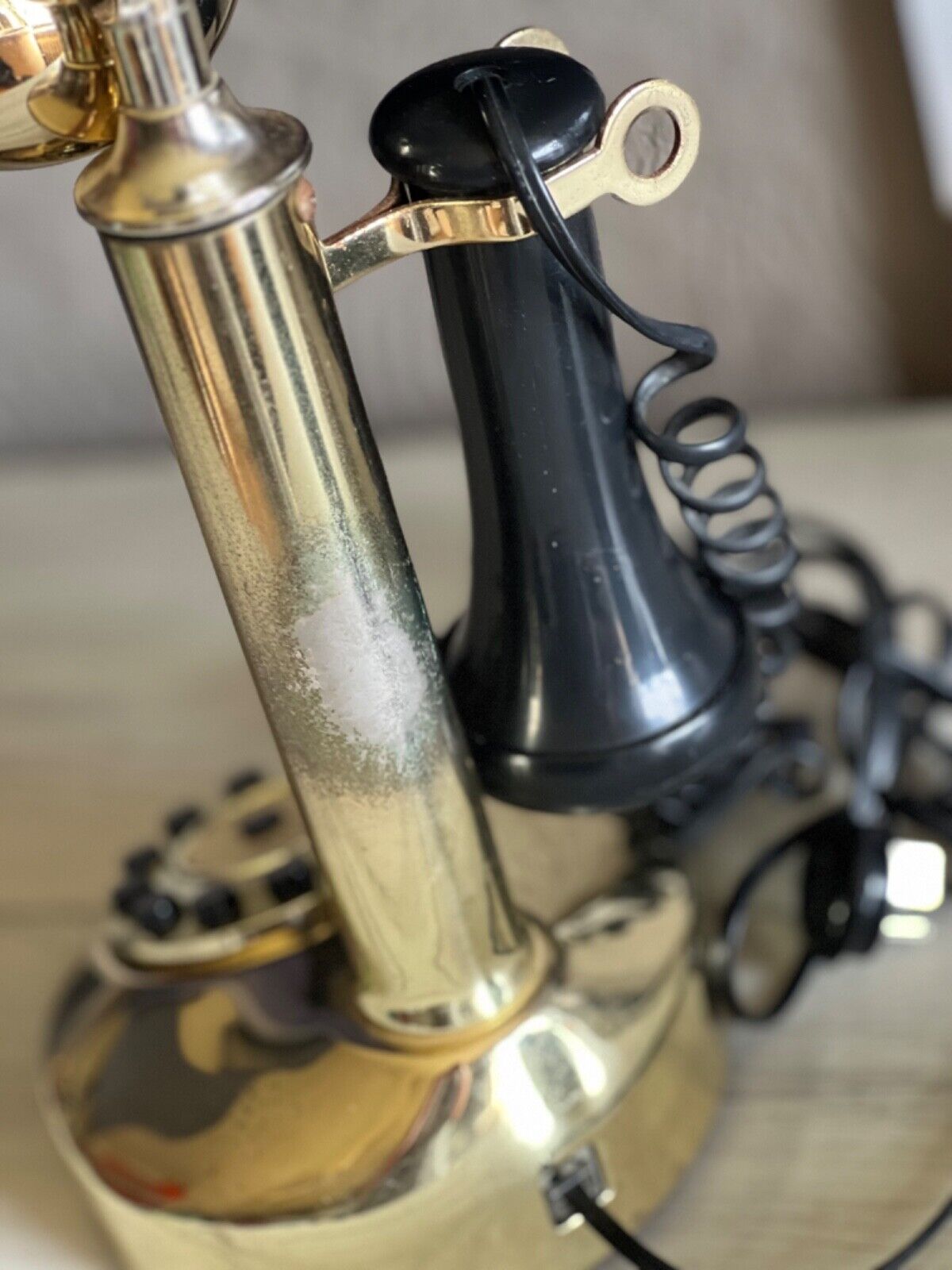 Vintage Golden Candlestick Telephone