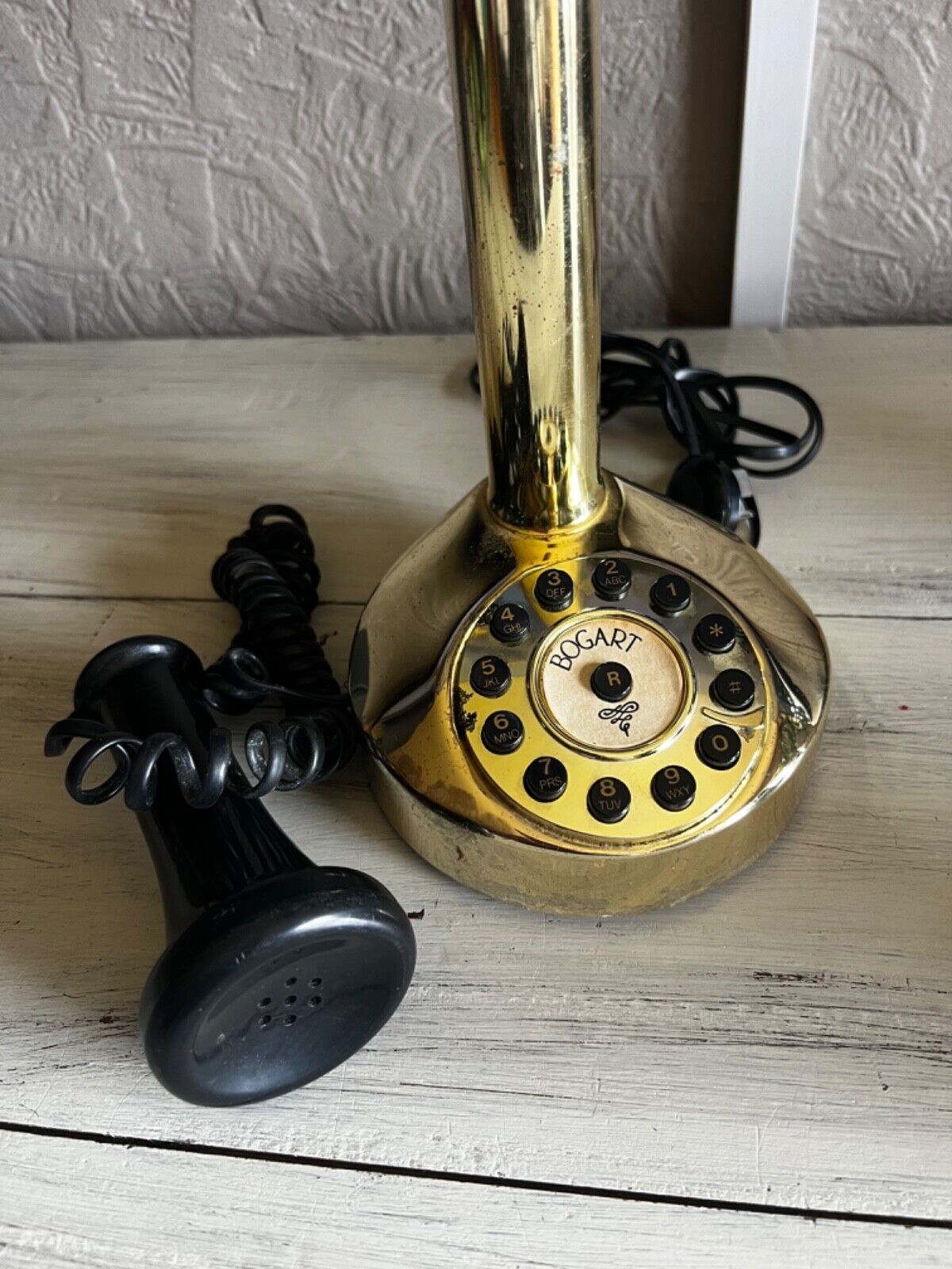 Vintage Golden Candlestick Telephone