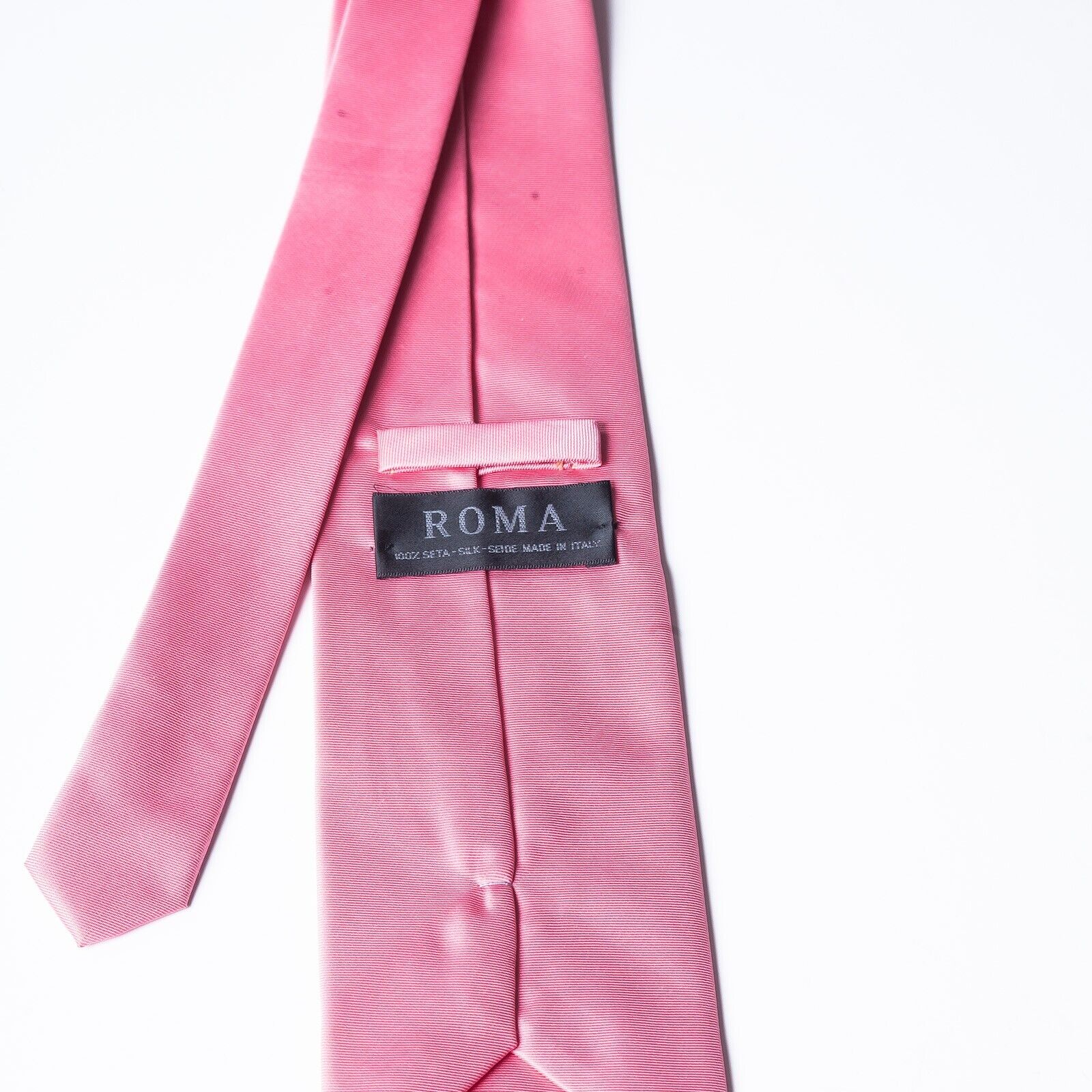 ROMA Pink Twill Silk Tie Italy Made