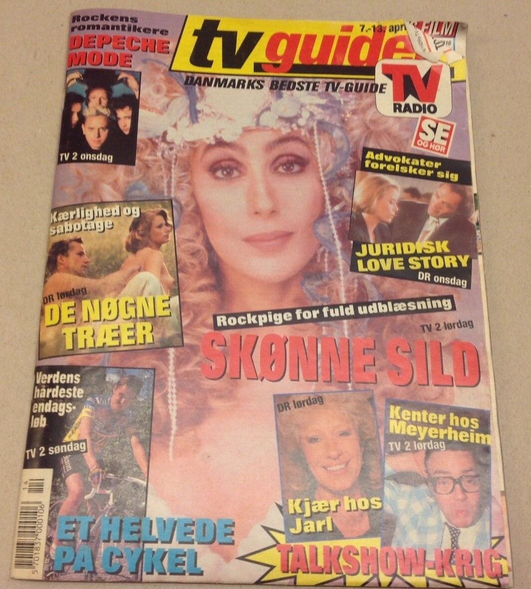 Jamie Lee Curtis Loves Sex +Cher Back Cover Danish Magazine 1994 "Se og Hoer"