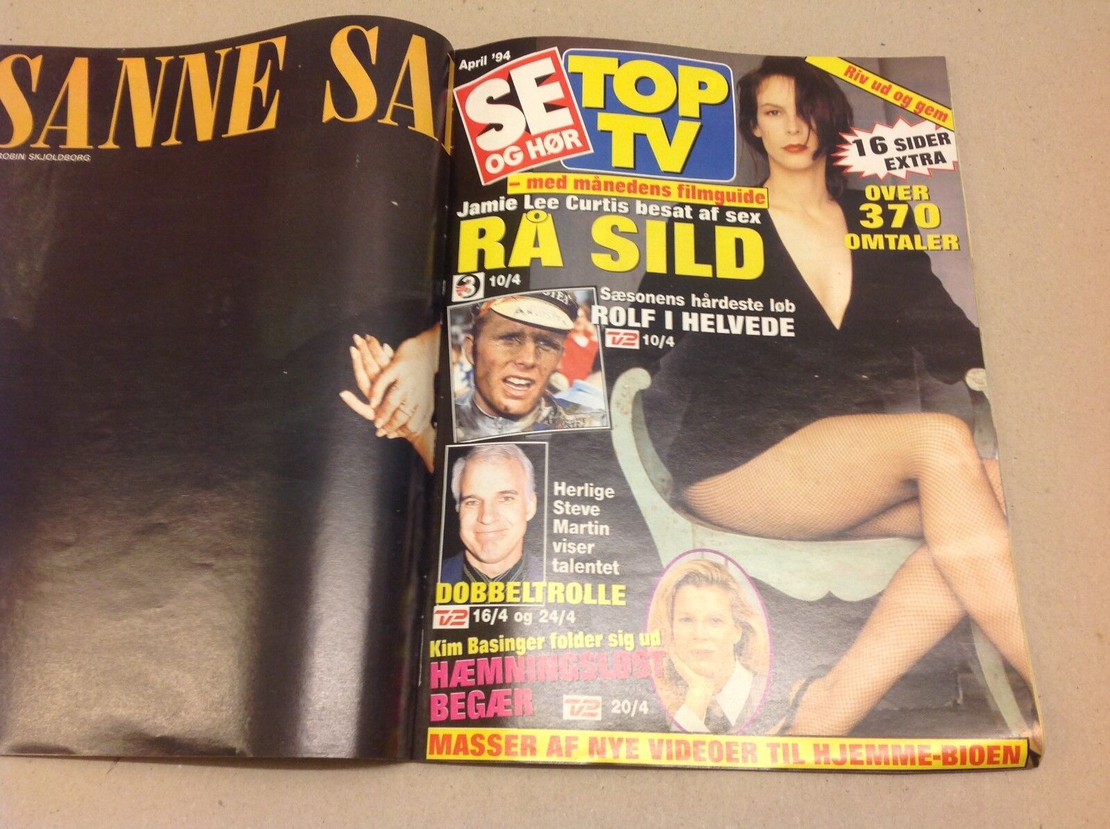 Jamie Lee Curtis Loves Sex +Cher Back Cover Danish Magazine 1994 "Se og Hoer"