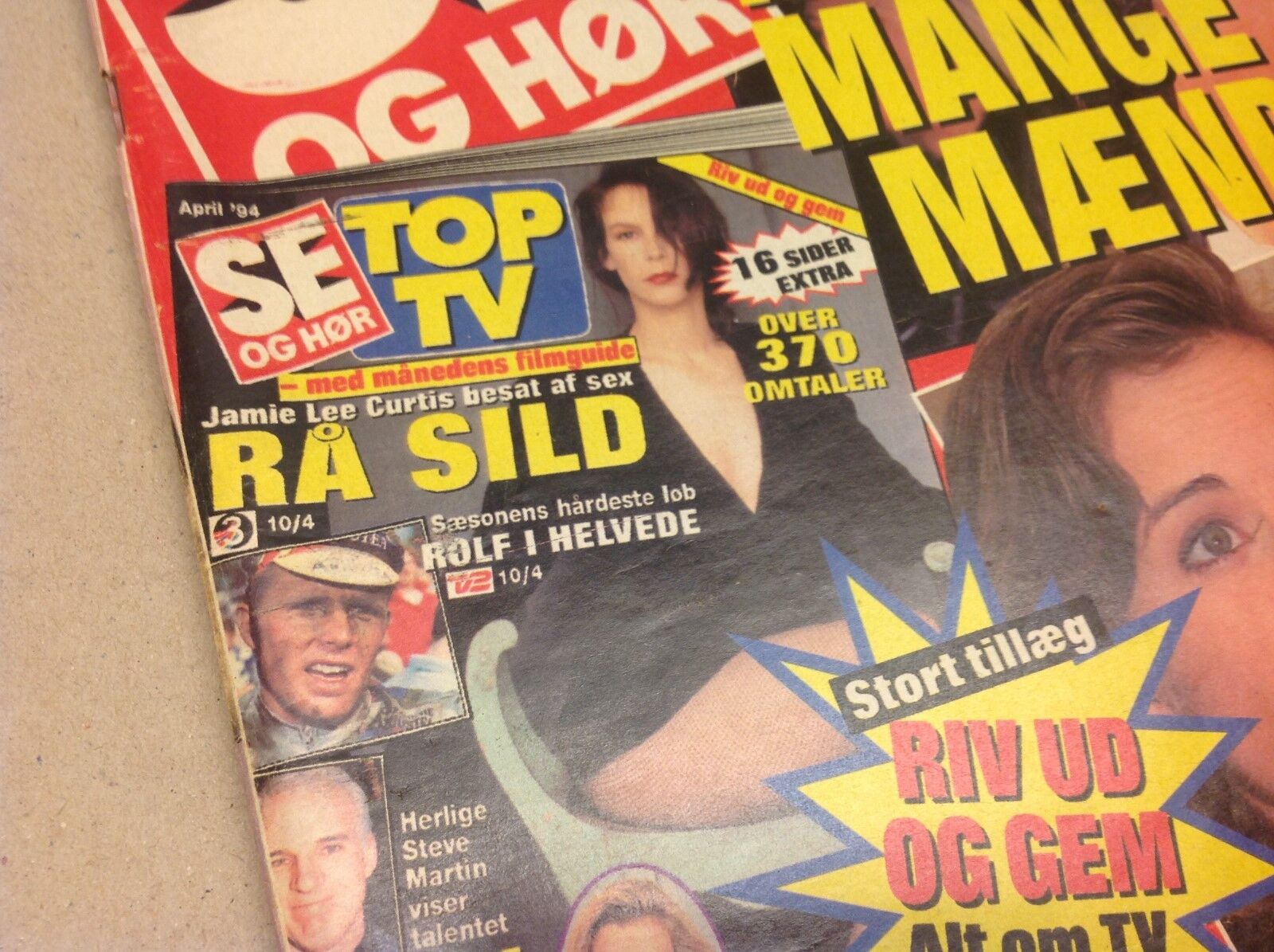 Jamie Lee Curtis Loves Sex +Cher Back Cover Danish Magazine 1994 "Se og Hoer"