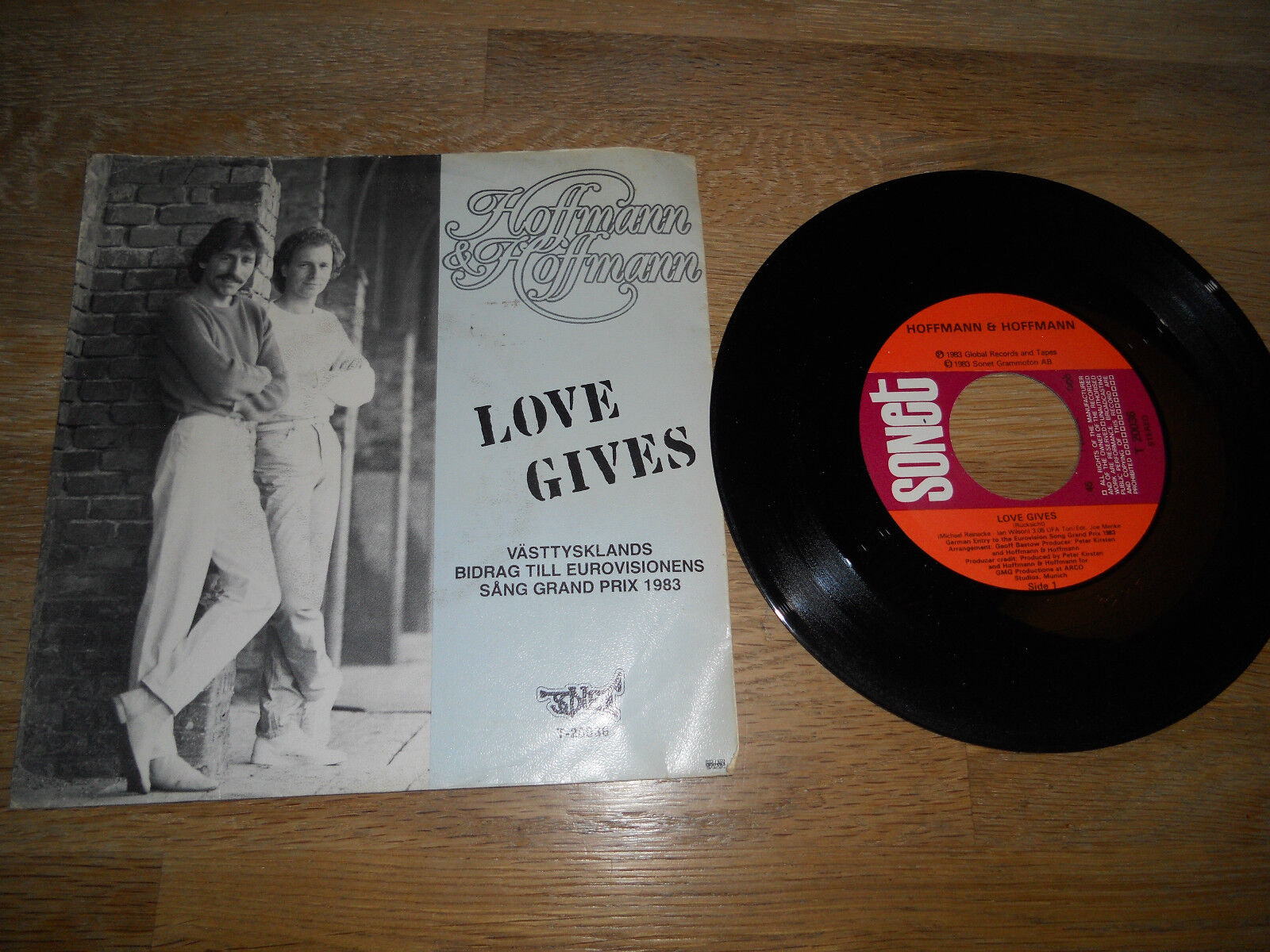 HOFFMANN  HOFFMANN LOVE GIVES 1983 NCB SCANDINAVIAN 7 INCH SINGLE EUROVISION