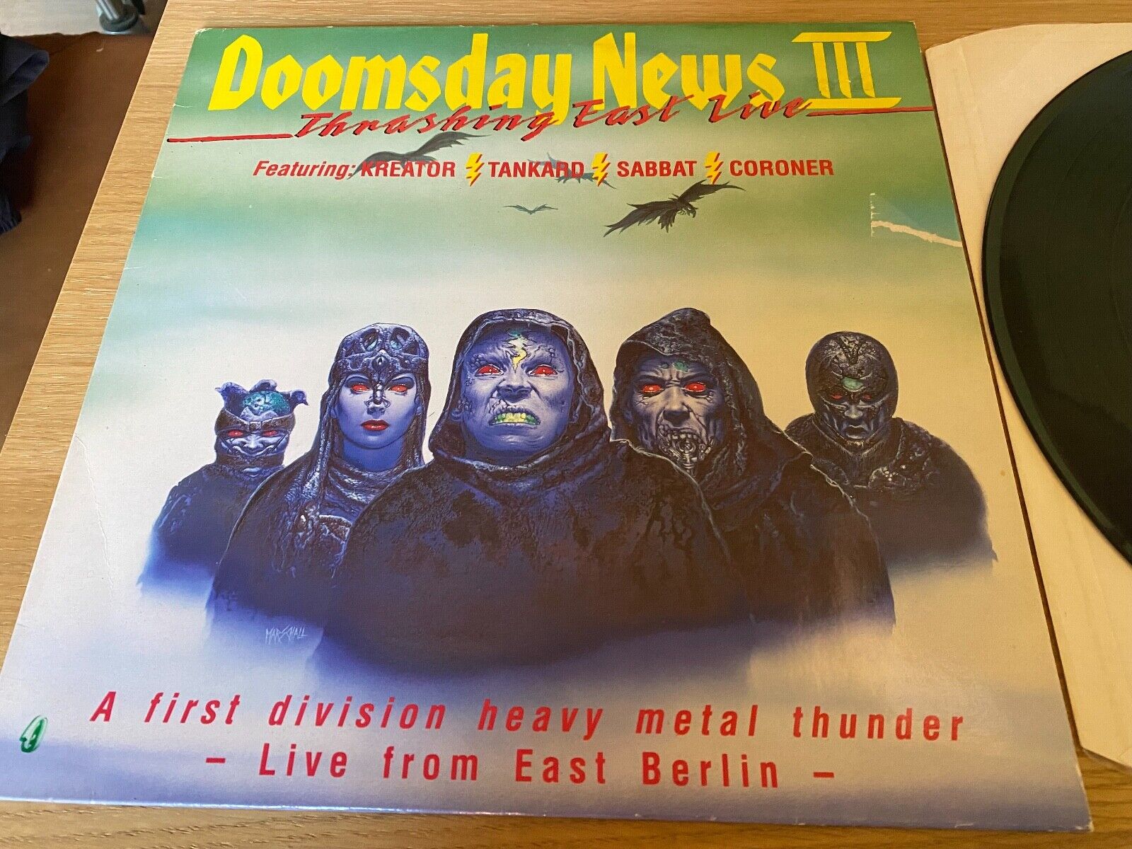 DOOMSDAY NEWS III LIVE FROM EAST BERLIN 1990 10 TRACK GERMAN PRESS LP NOISE GEMA