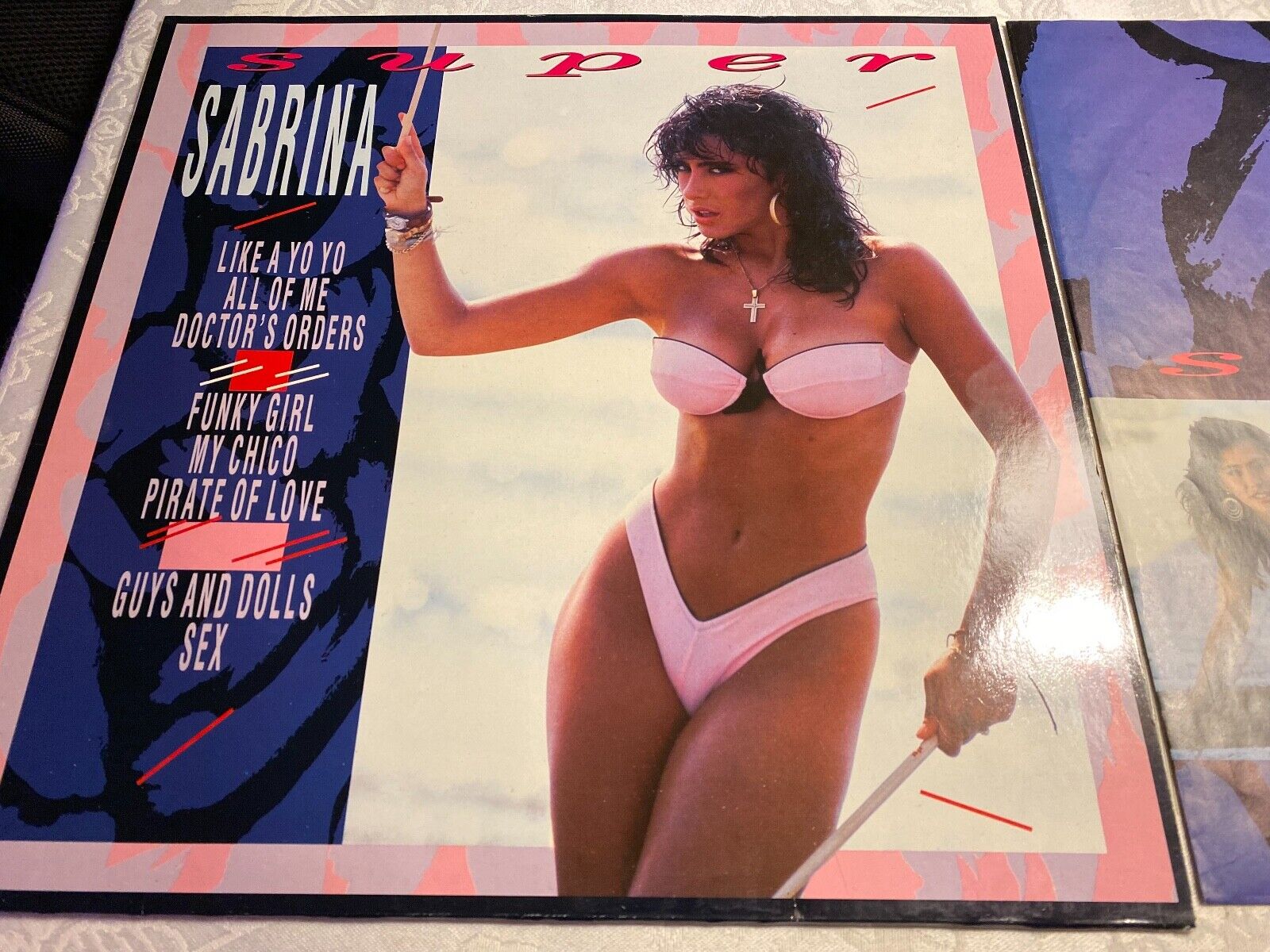 SABRINA "SUPER SABRINA" 1988 12" VINYL LP MEGA RECORDS NCB 33 RPM 8 SONGS SEXY**