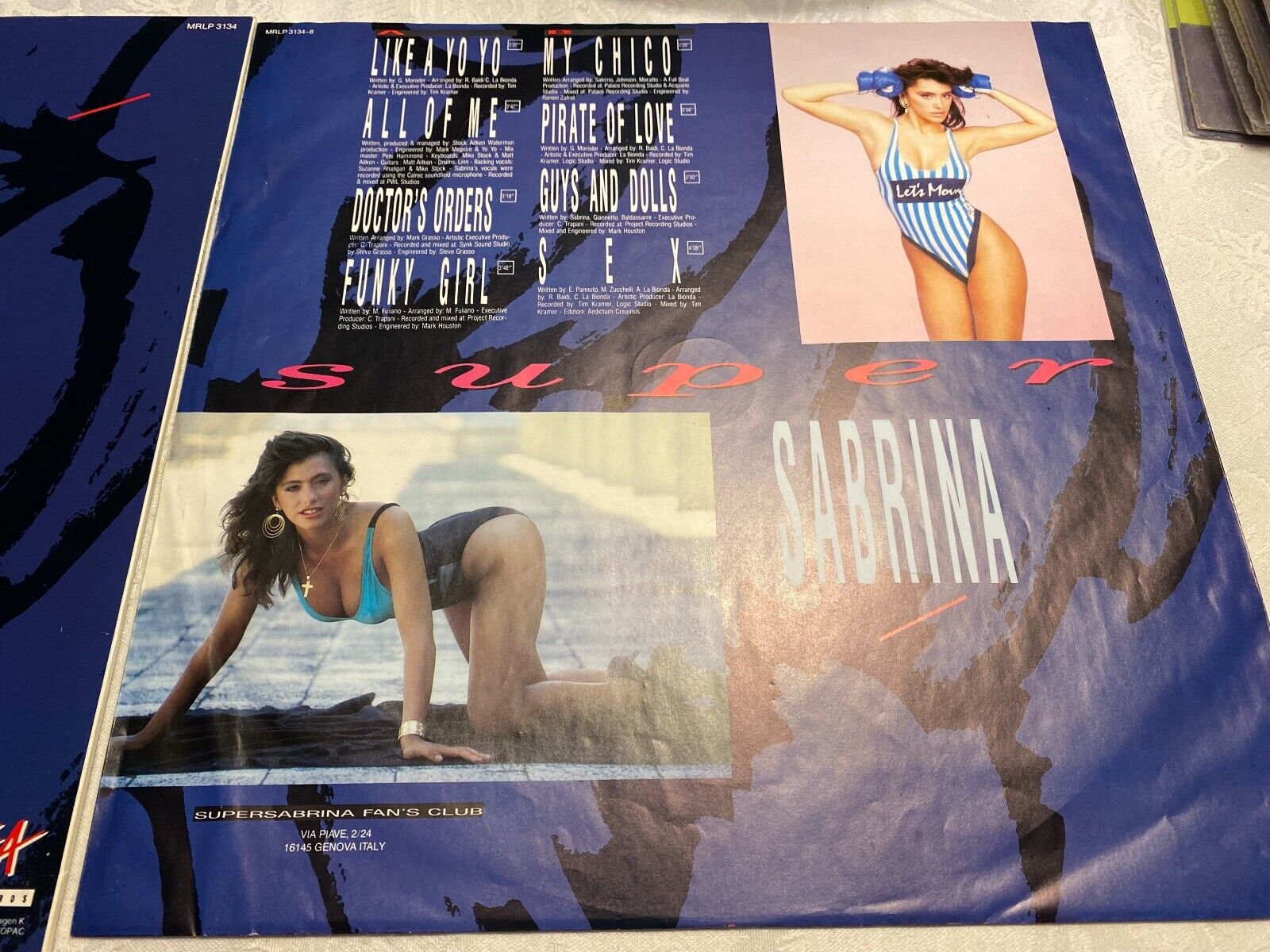 SABRINA "SUPER SABRINA" 1988 12" VINYL LP MEGA RECORDS NCB 33 RPM 8 SONGS SEXY**