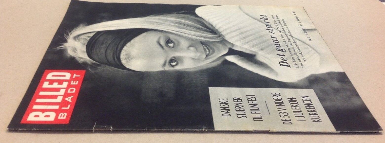 Young Gitte Hænning Henning Ullabella Old Danish Vtg Magazine Billed-Bladet 1960