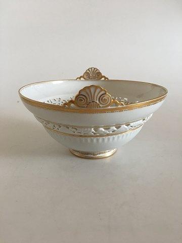 Royal Copenhagen Art Nouveau Bowl with piercing flowers No 1512