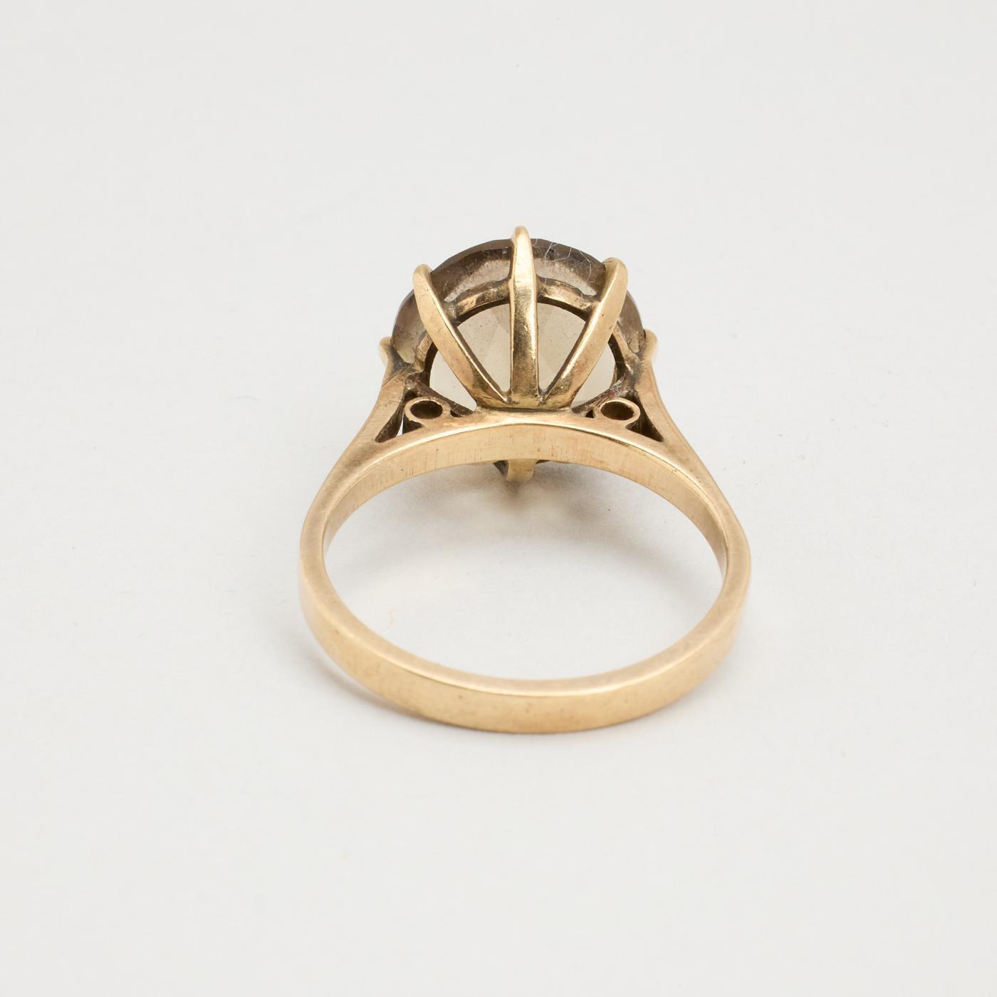 Ring with and glass in 8K Gold size 7¾ - 8 | Real Genuine Gold | Fine