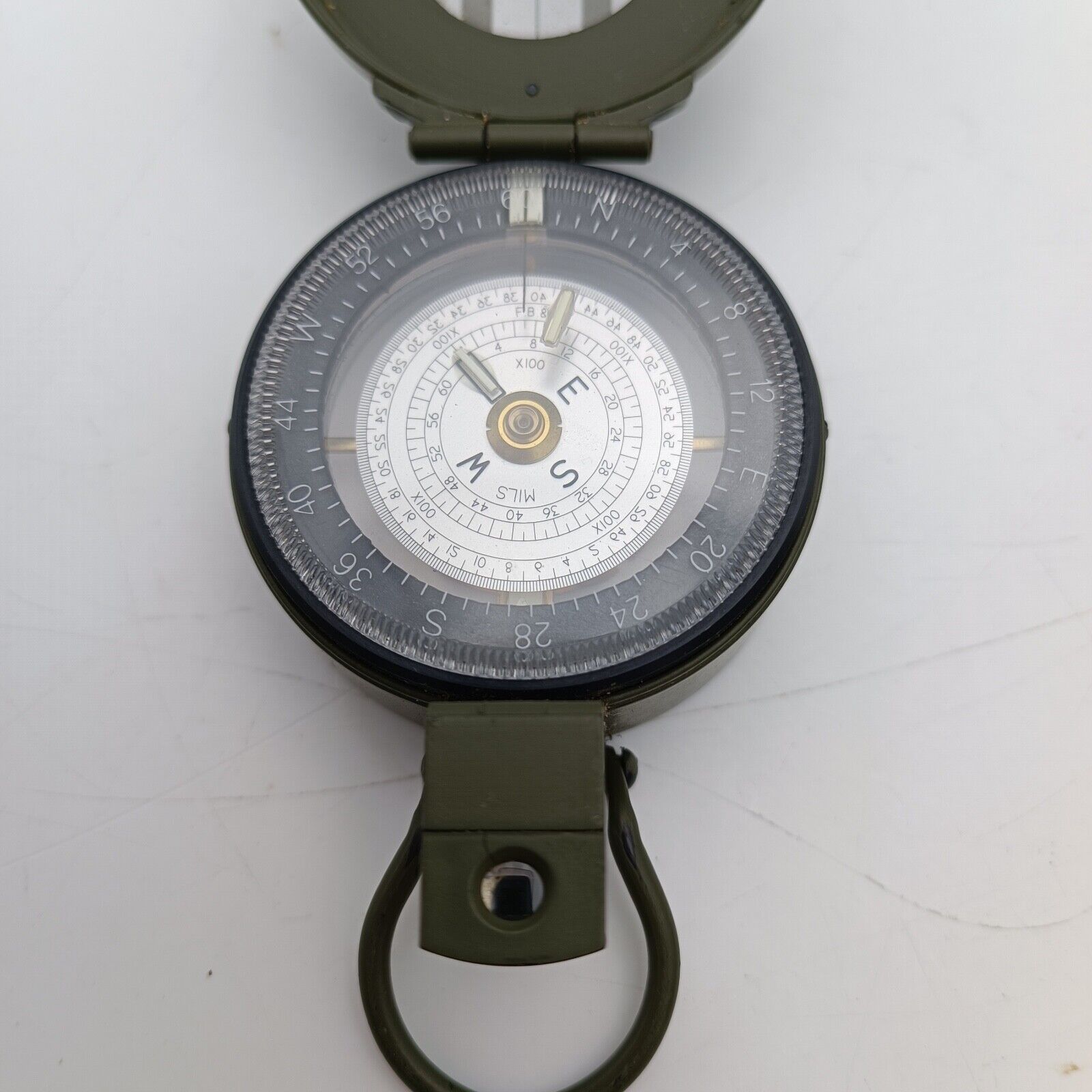 FRANCIS BARKER M-88 Prismatic Military Compass M88 Mils Olive Drab w/ Leather Ca