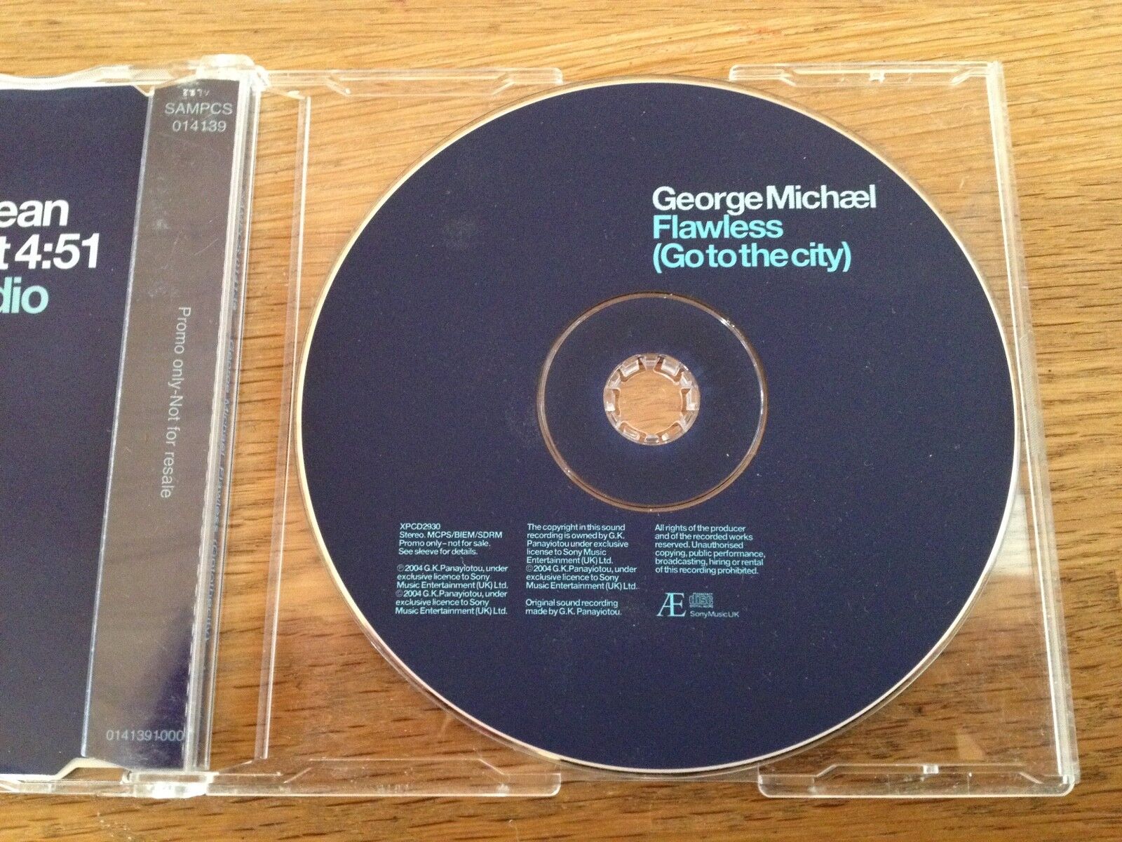 GEORGE MICHAEL "FLAWLESS (GO TO THE CITY) 2 TRACK PROMOTIONAL CD SINGLE 2004 OOP