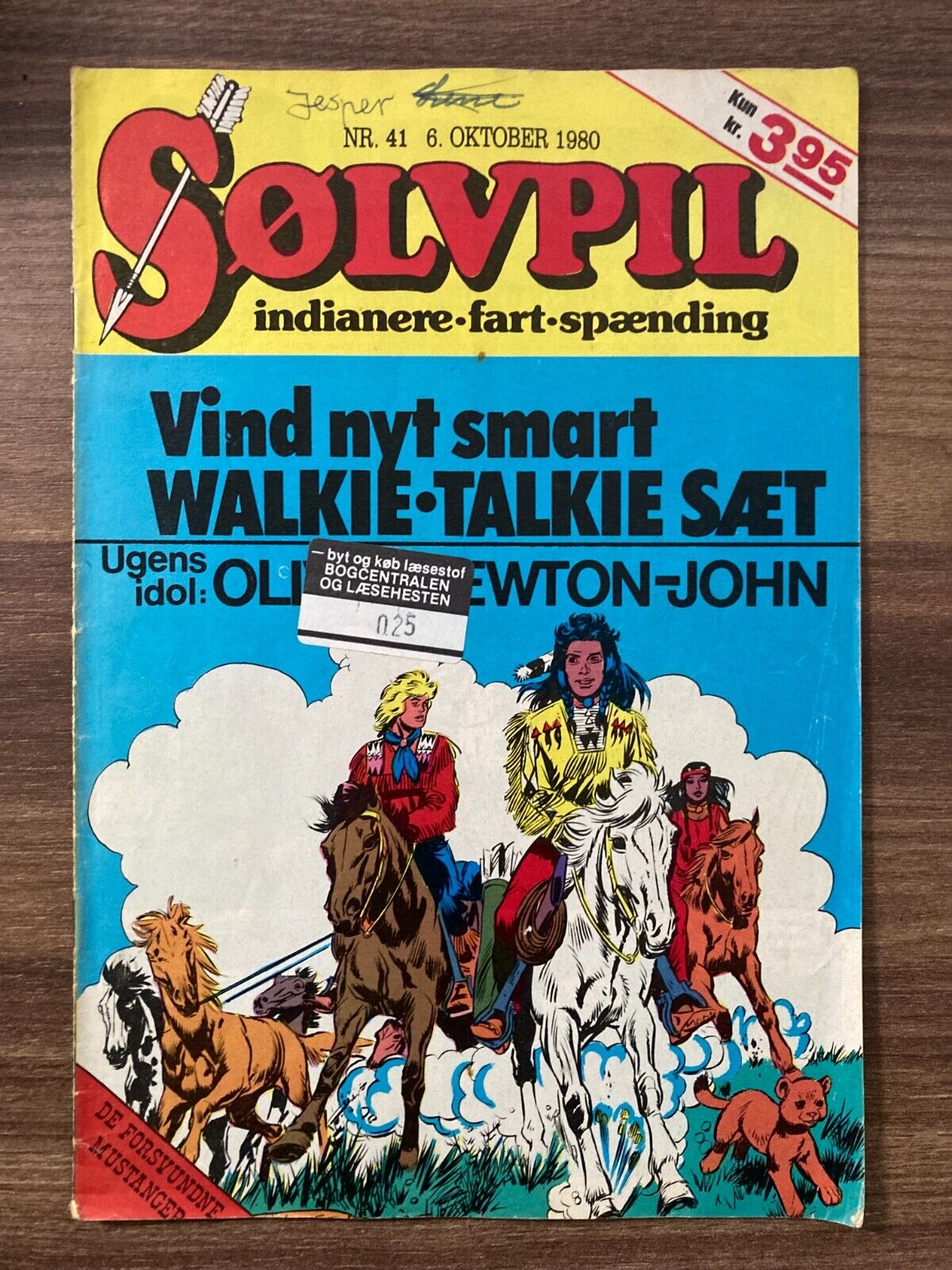 Olivia Newton John Back Cover Danish Magazine/Comic SØLVPIL 1980 17x25cm