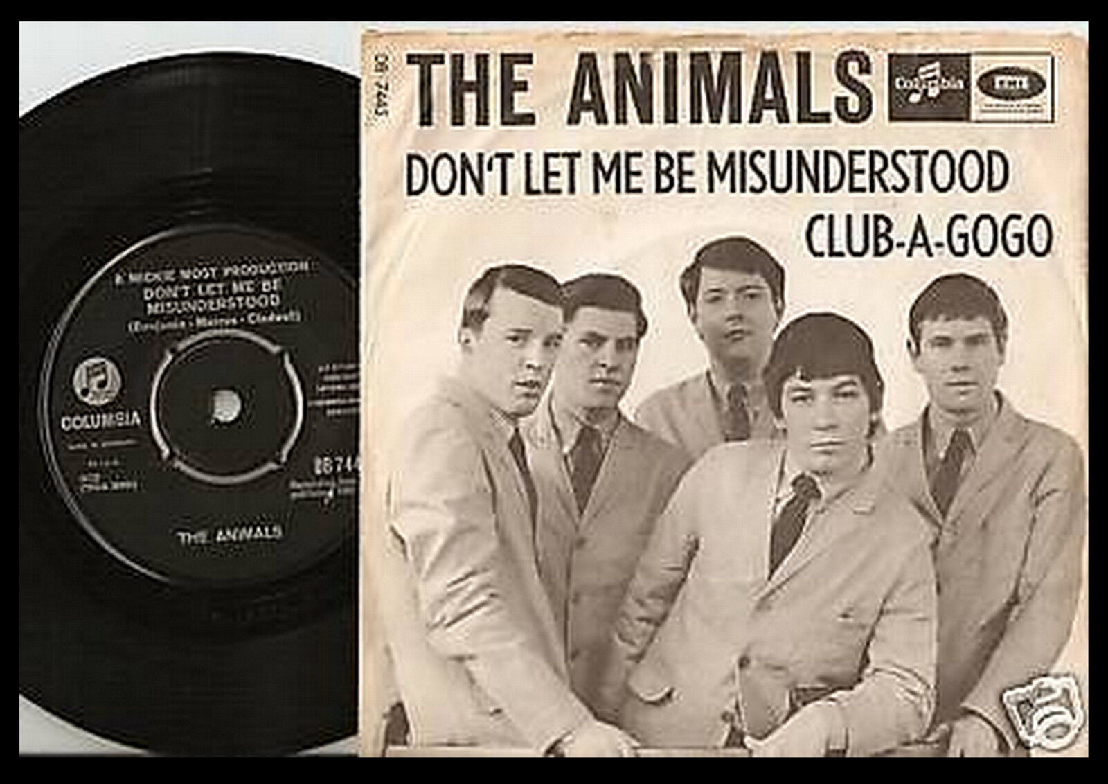 THE ANIMALS DON`T LET ME BE MISUNDERSTOOD DANISH 45+PS 1965 MOD FREAKBEAT RB