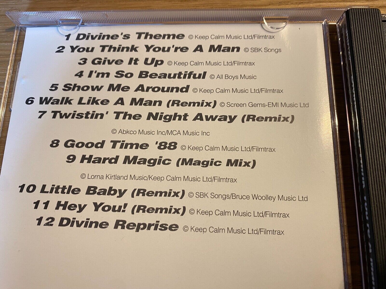 DIVINE "YOU THINK YOU´RE A MAN" CD ALBUM 12 TRACK CLASSIC ARTISTS TRING UK PRESS