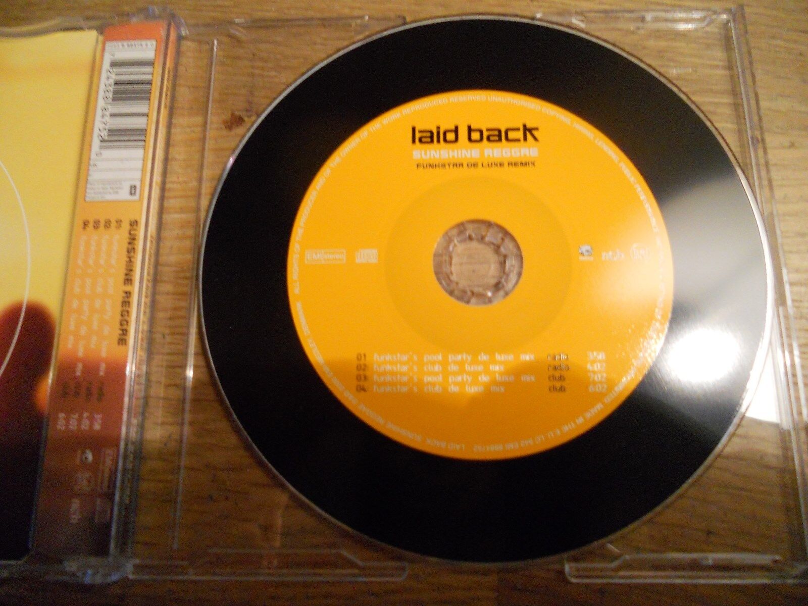 LAID BACK SUNSHINE REGGAE FUNKSTAR DE LUXE REMIX 4 TRACKS CD SINGLE DENMARK NCB*