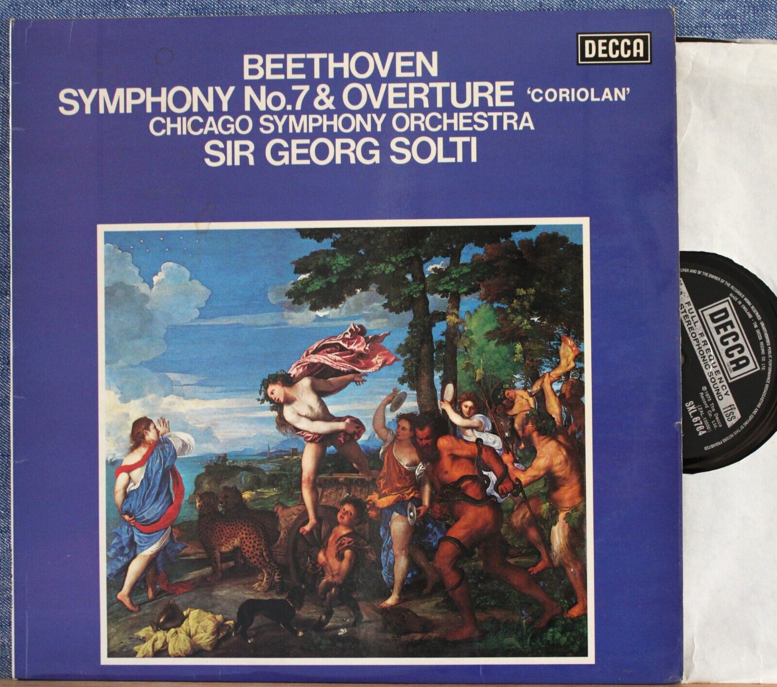 Solti Beethoven (Symphony 7; Coriolan) Decca SXL 6764 NM