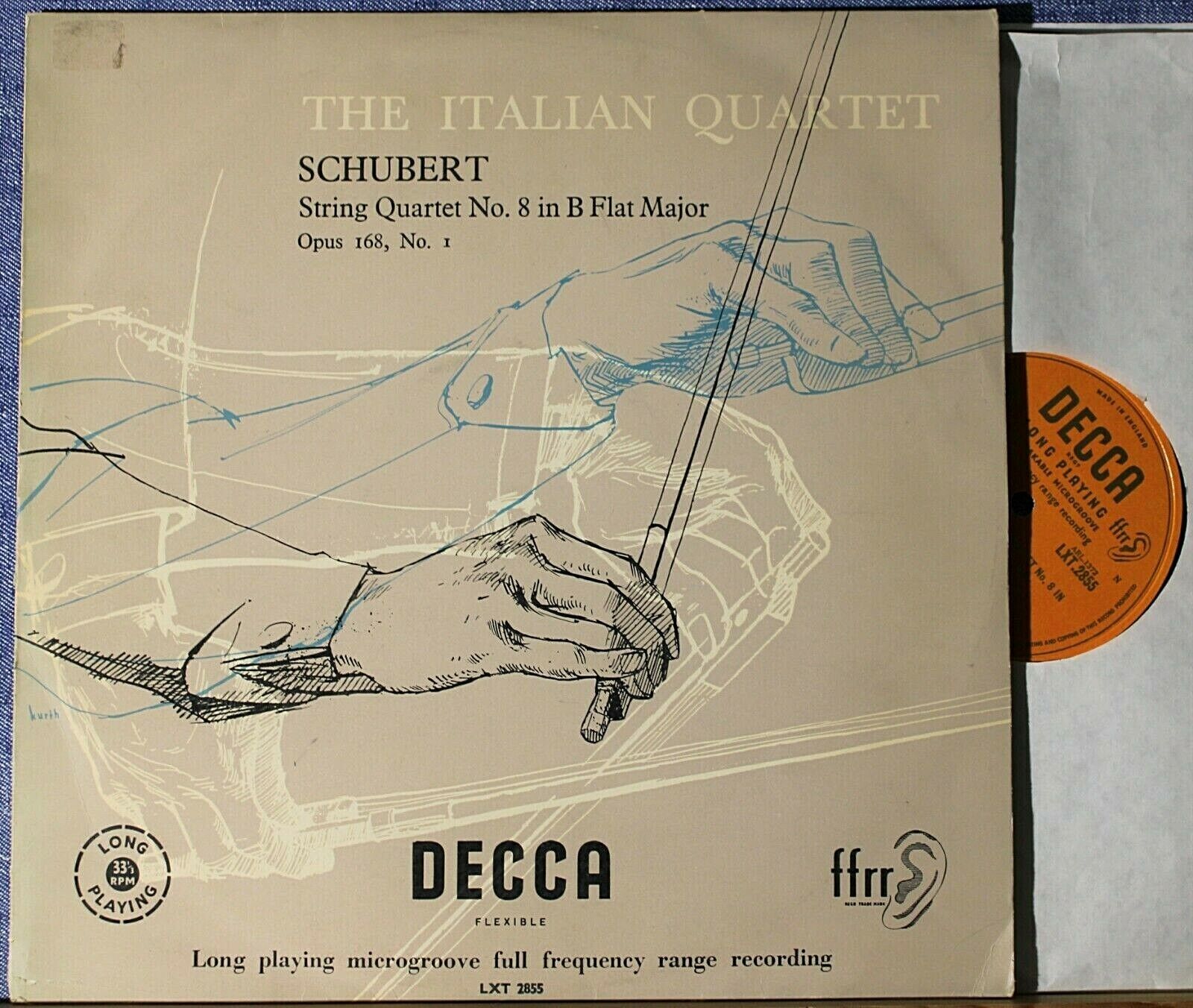 Quartetto Italiano Schubert (Quartet op 168) Decca LXT 2855 NM