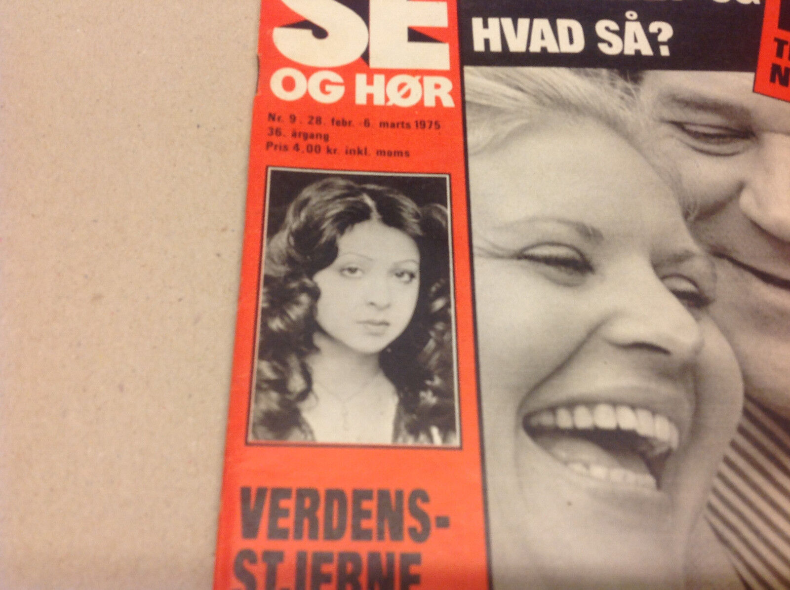 VICKY LEANDROS CARL NIELSEN ENGAGEMENT MARRIAGE COVER VTG Danish Magazine 1975