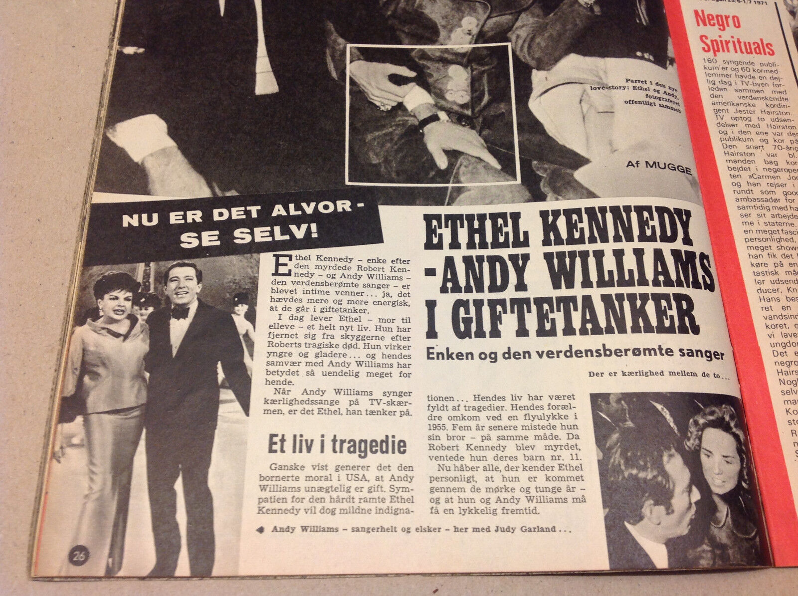 QUEEN ANNE-MARIE OF GREECE + JACKIE ONASSIS KENNEDY ON VTG Danish Magazine 1971