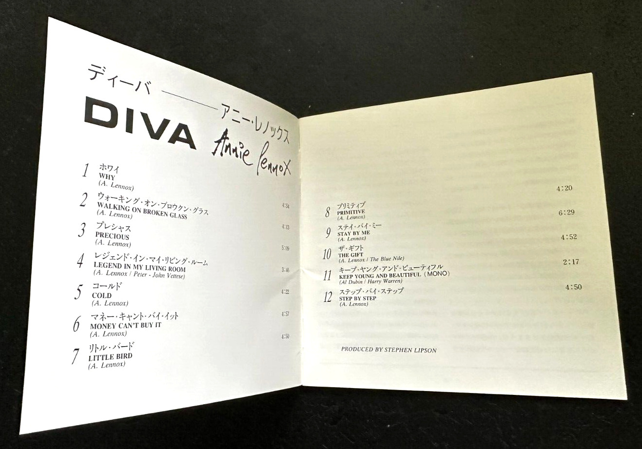 ANNIE LENNOX ''DIVA'' - JAPAN CD -  BONUS TRACK