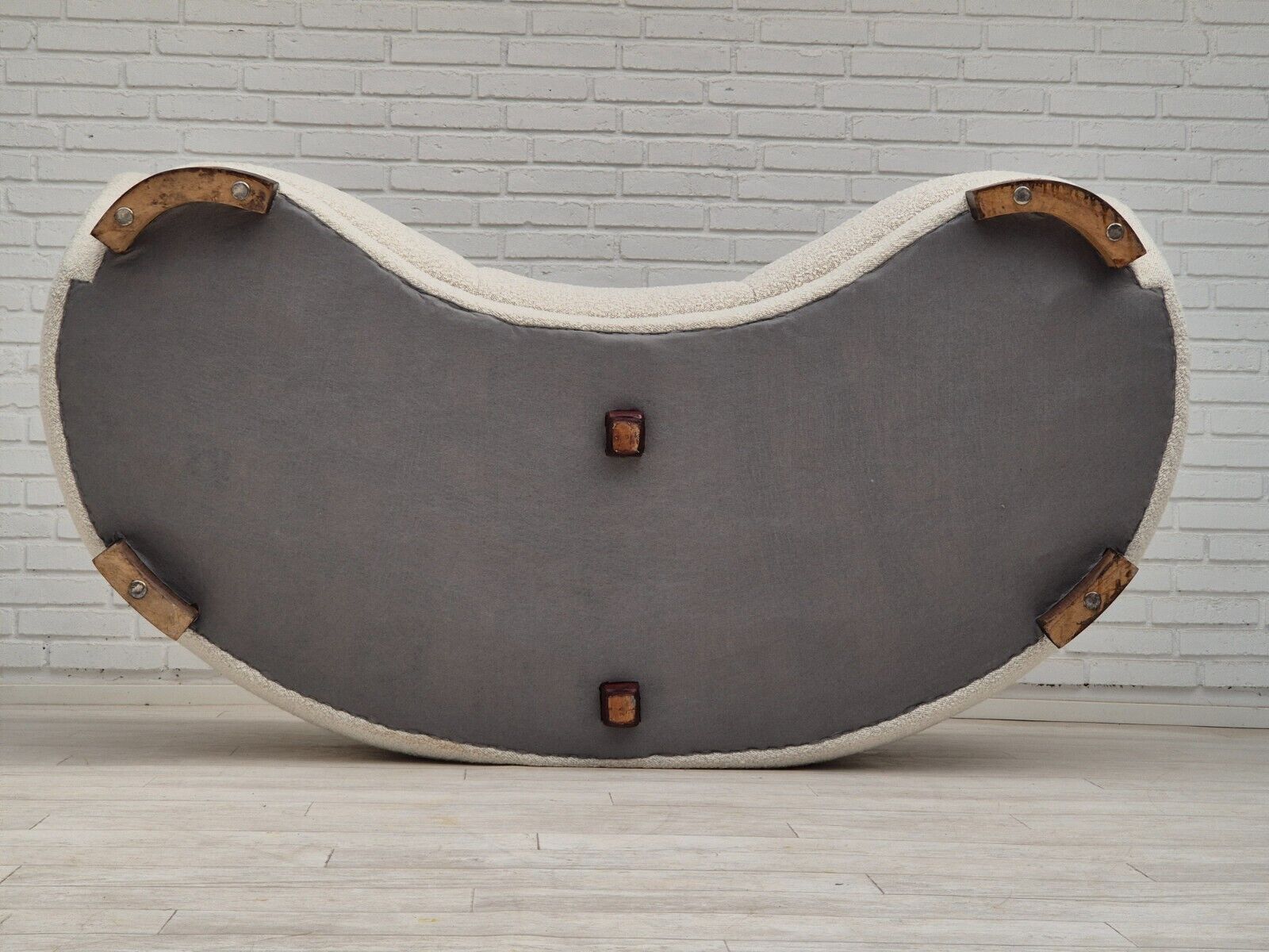 1960s Danish design reupholstered 3 seater "Banan" sofa