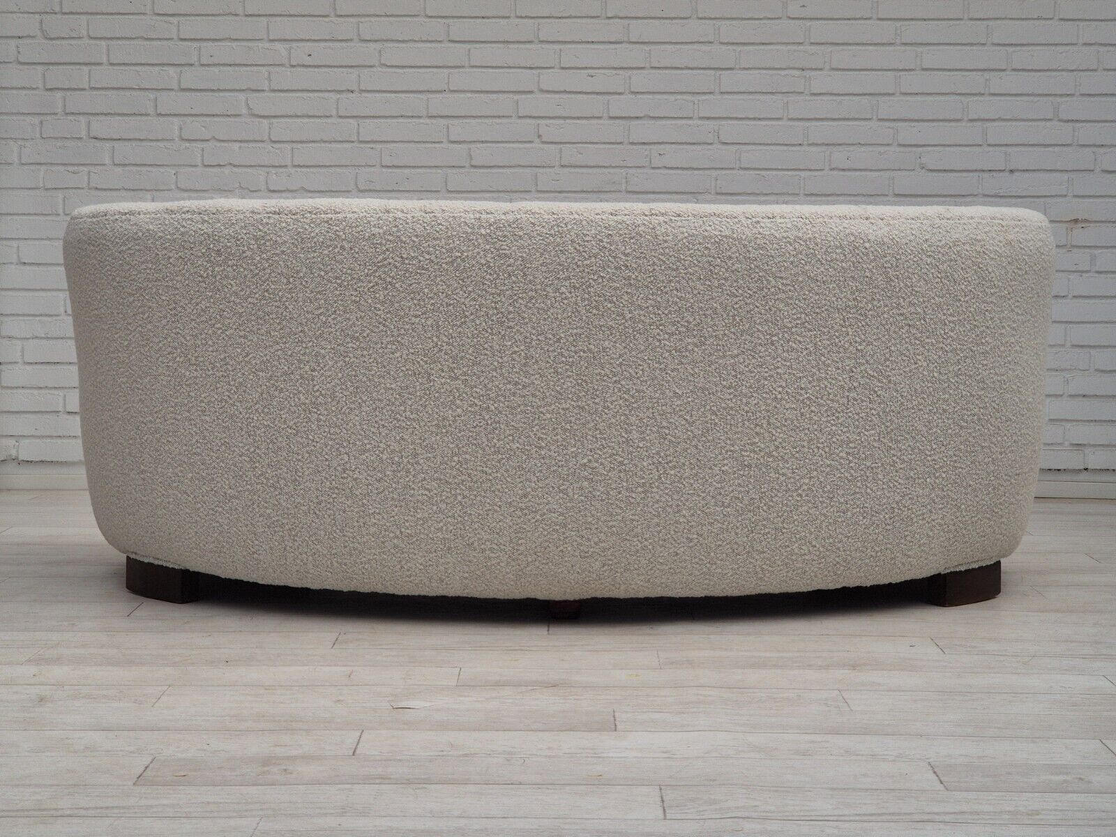 1960s Danish design reupholstered 3 seater "Banan" sofa