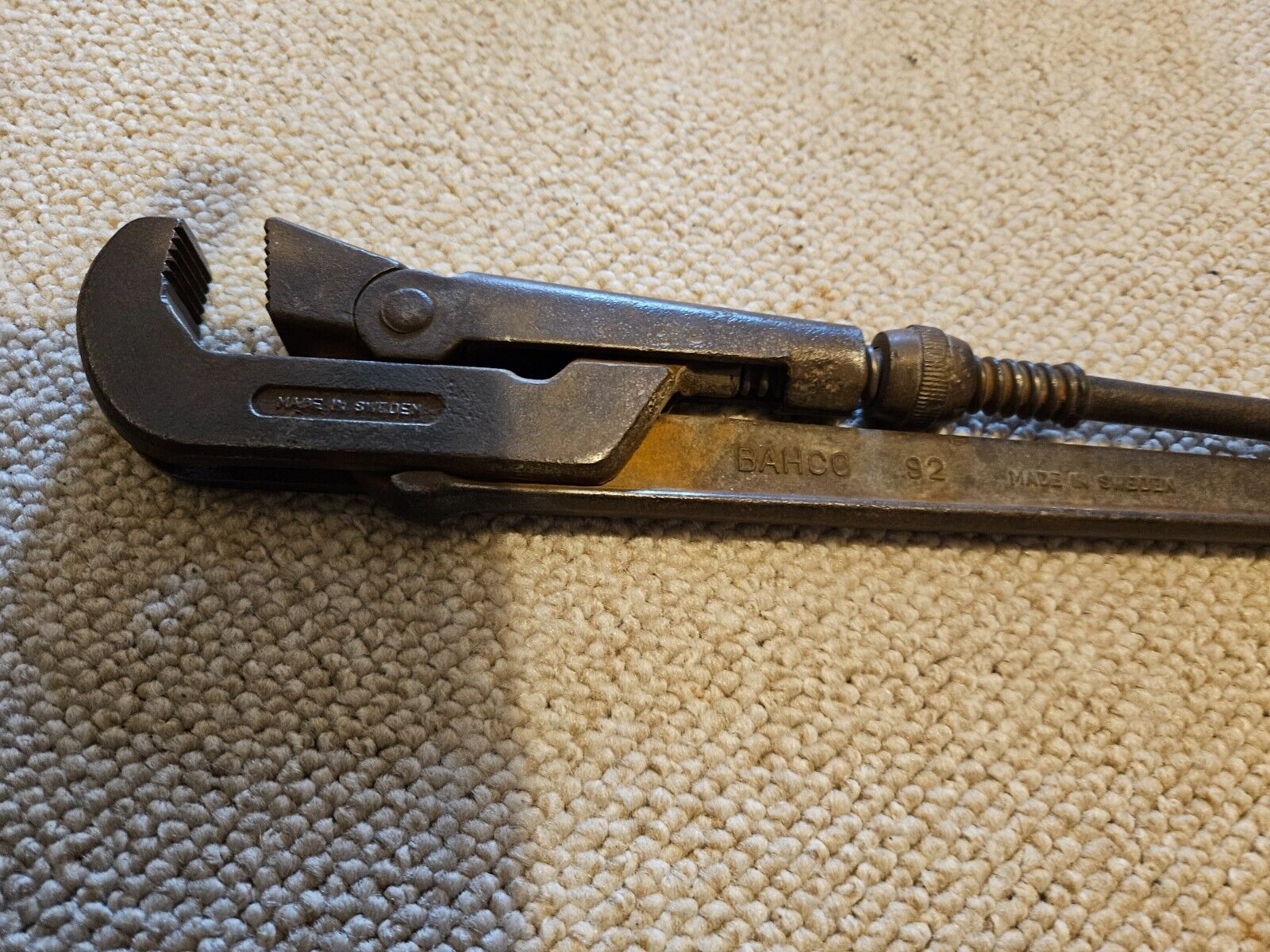 vintage bahco 92 pipe wrench