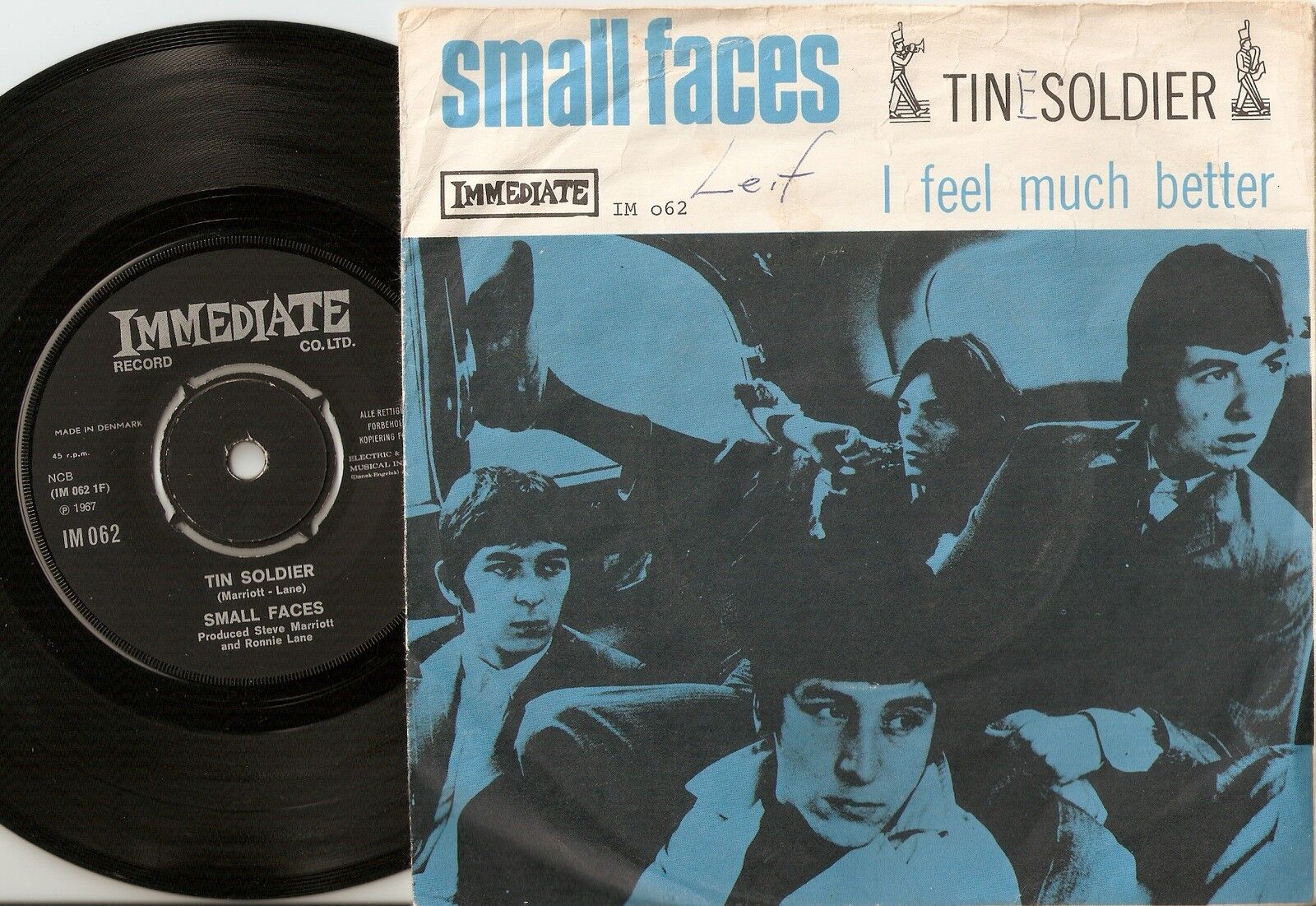 SMALL FACES TIN SOLDIER DANISH NORWAY 45+PS `67 MOD FREAKBEAT IMMEDIATE MARRIOTT