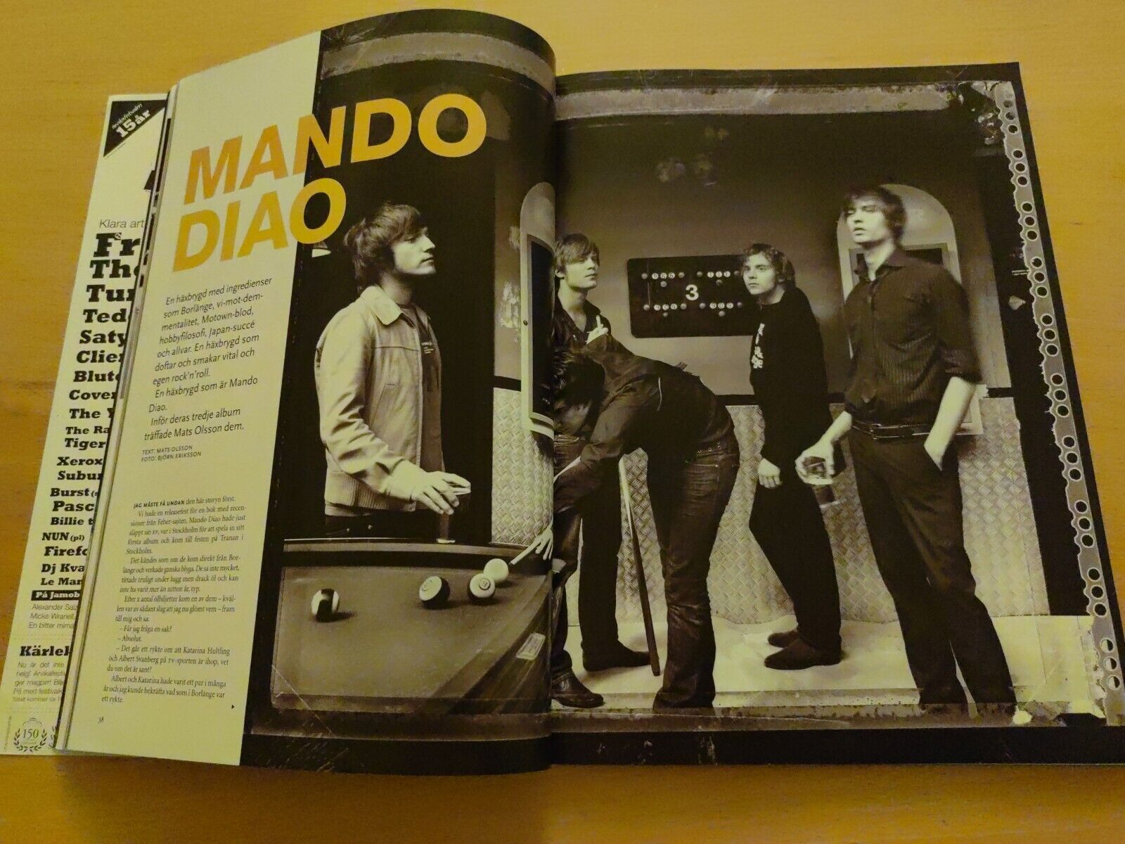 Swedish Magazine PRIMAL SCREAM Scott Walker DIXIE CHICKS Mando Diao PHOENIX B27