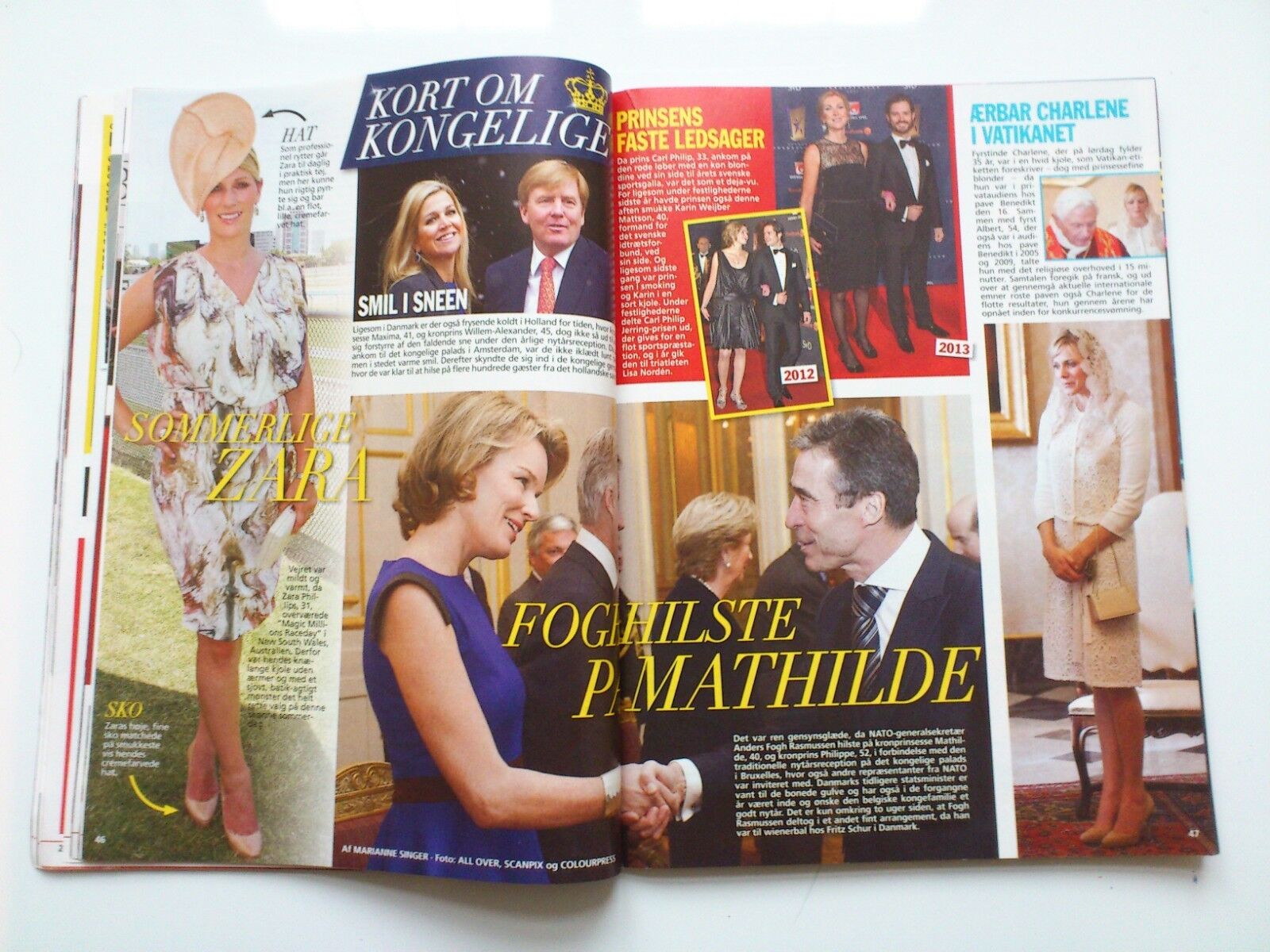 Danish magazine "Billed Bladet" Royals/Film/Tv stars No 4/2013President Obama