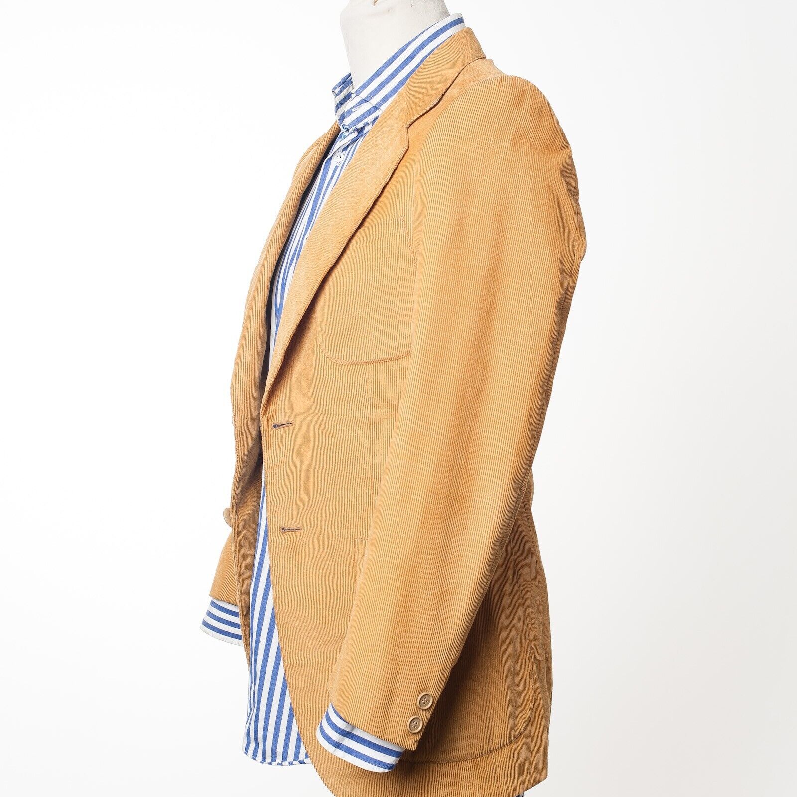 CORNELIANI Yellow Corduroy Sport Coat Blazer Italy Made S Fit