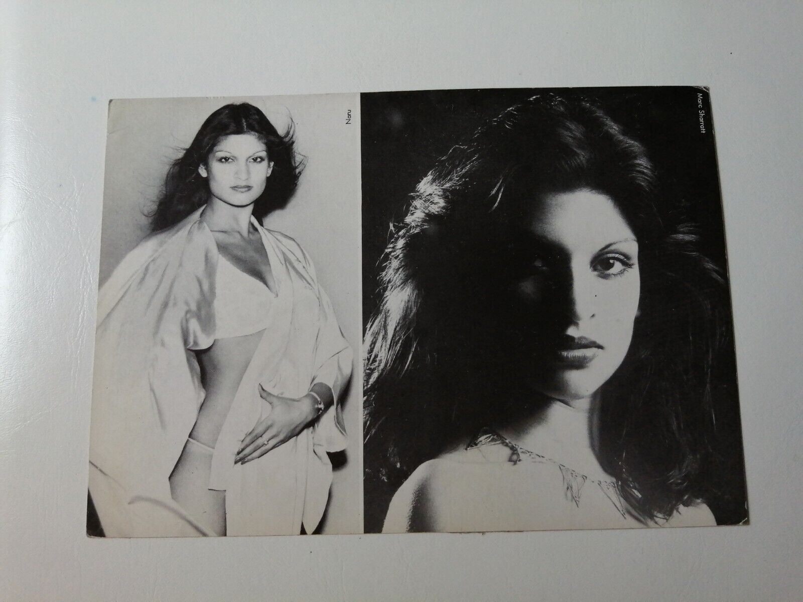 Vintage  English  model comp card from 1970s/1980sMarie-Pierre