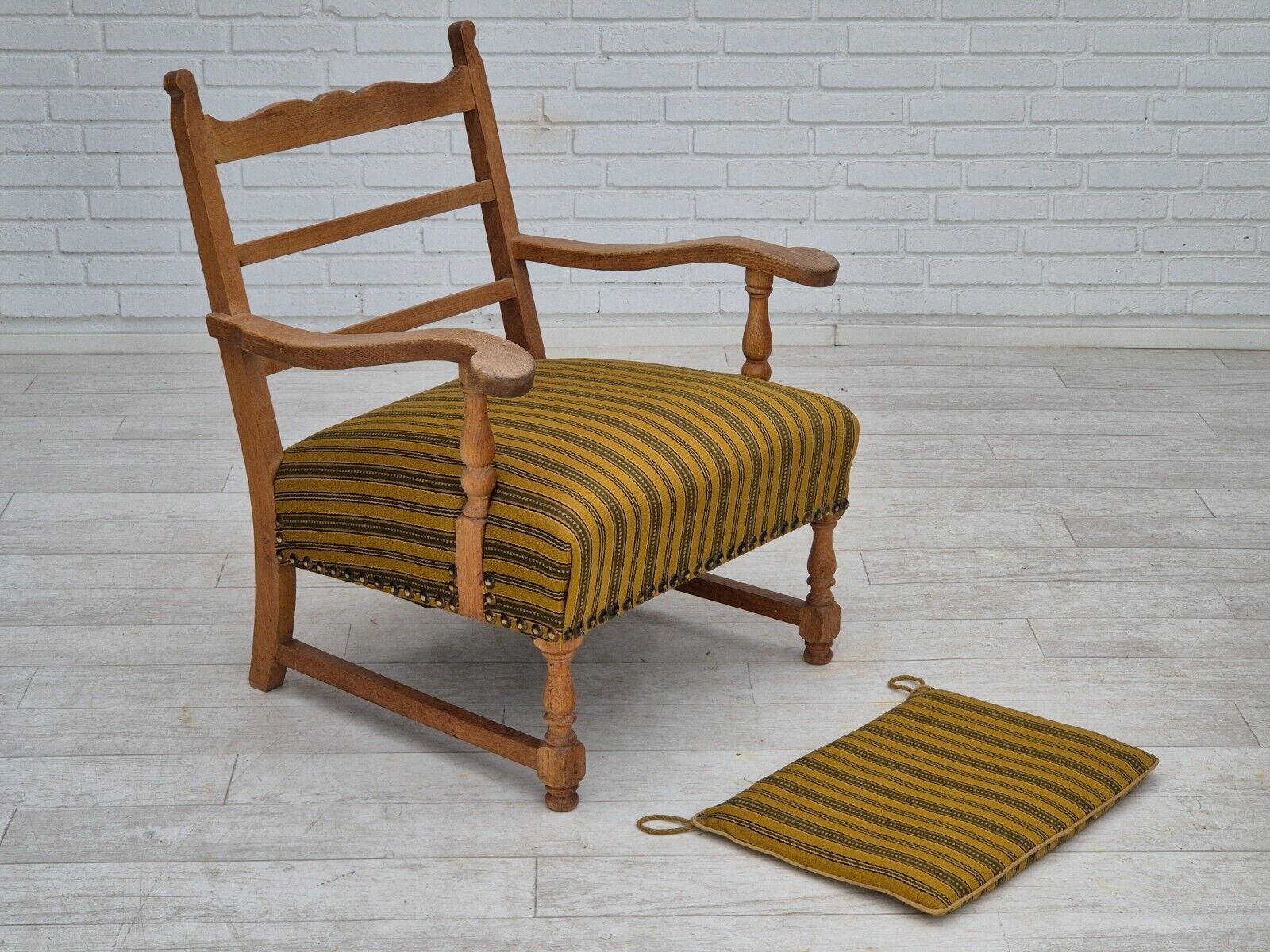 1960s Danish lounge chair original very good condition furniture wool oak