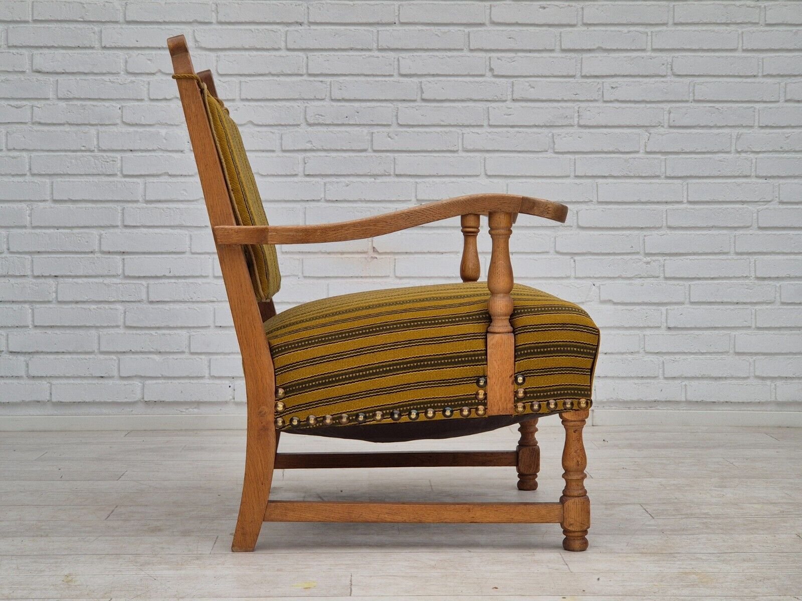 1960s Danish lounge chair original very good condition furniture wool oak