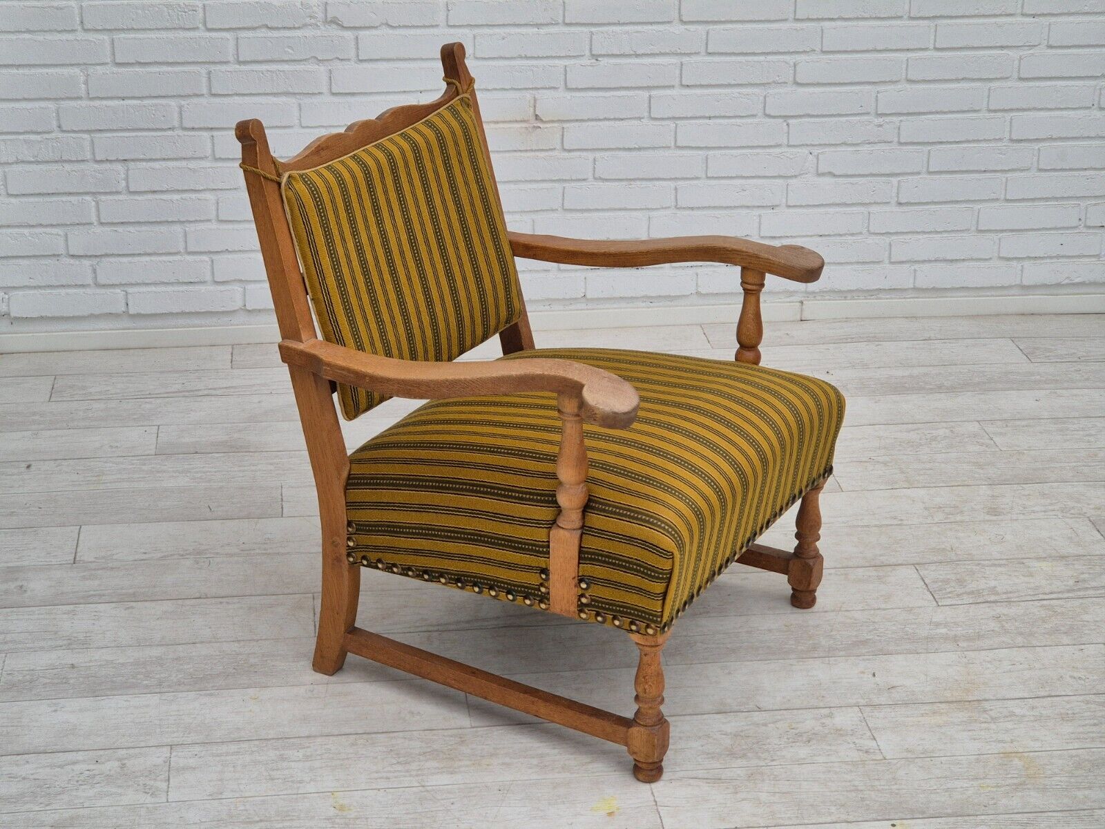 1960s Danish lounge chair original very good condition furniture wool oak