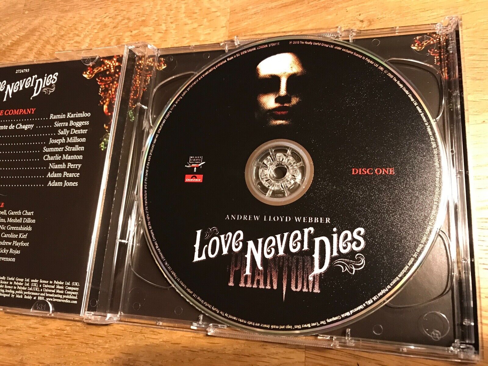 ANDREW LLOYD WEBBER "LOVE NEVER DIES  2 X CD 2009 POLYDOR RECORDS MINT 2 X CD***