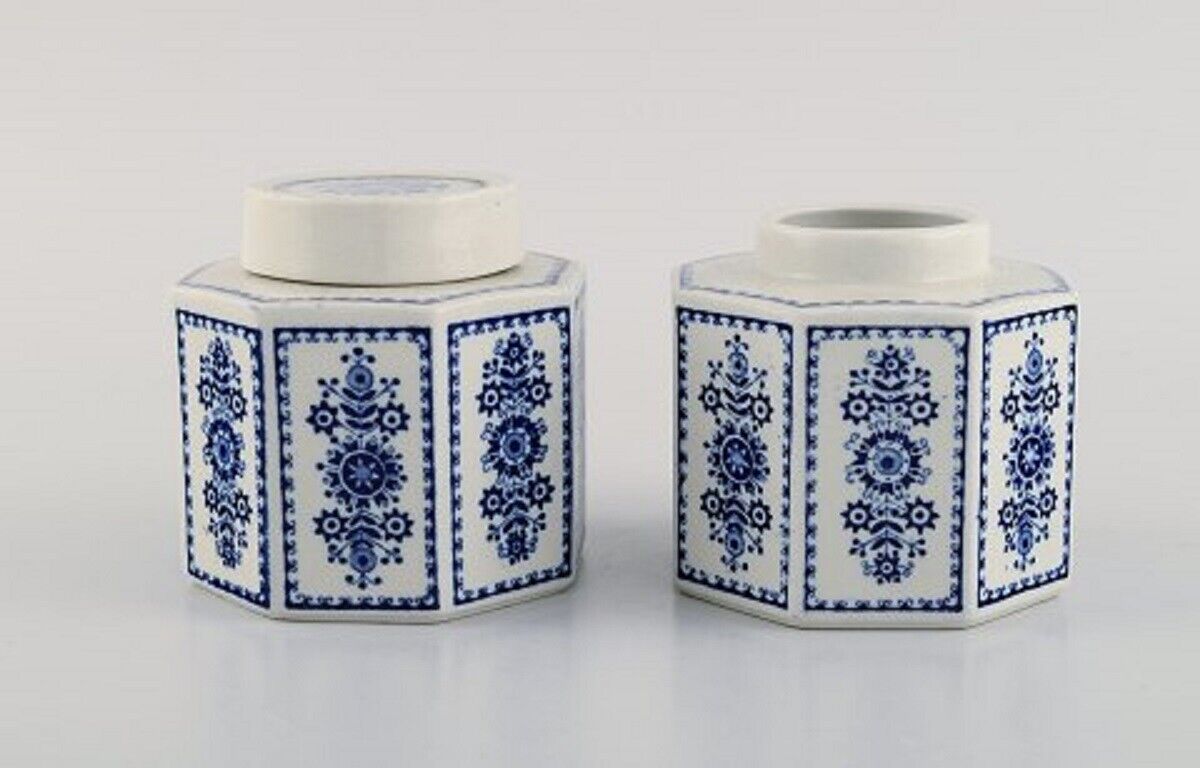 Arabia Finland Two candlesticks two dishes two tea caddies and a jug