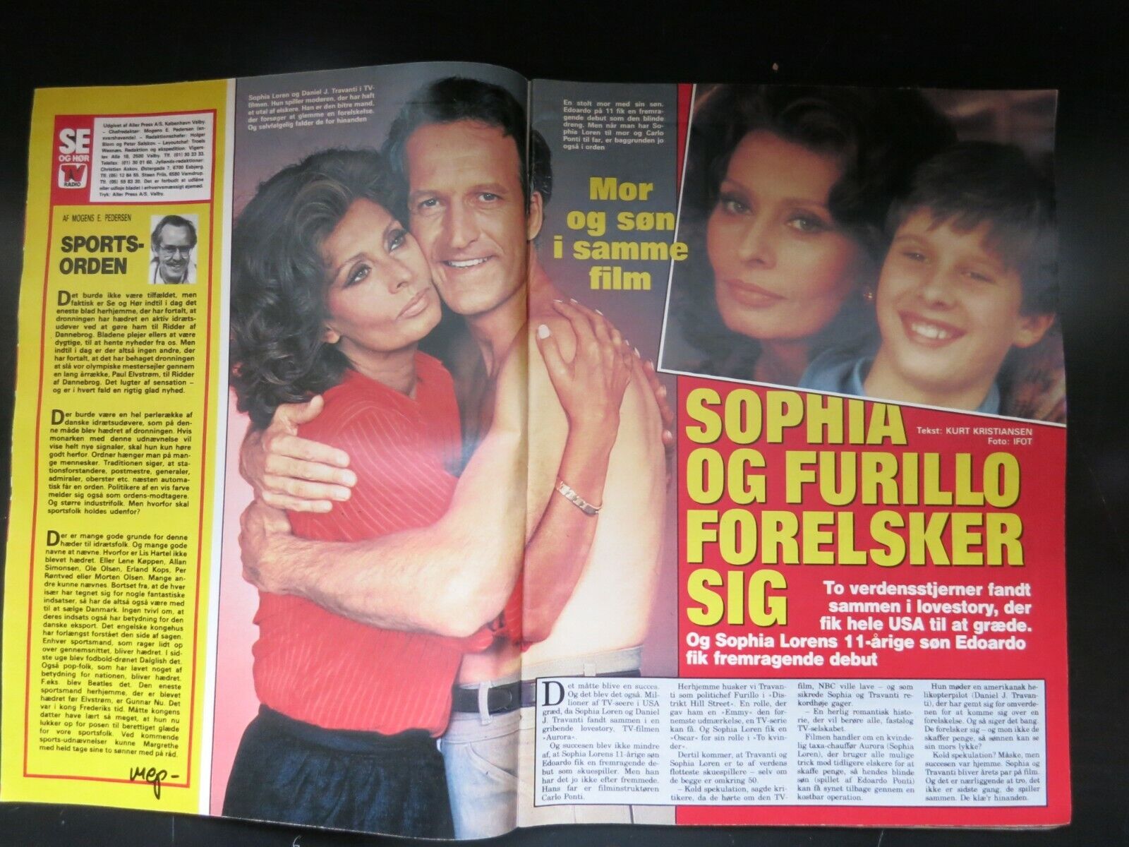 Danish Magazine 1985 HERREY'S  Sophia Loren KIM LARSEN AA31