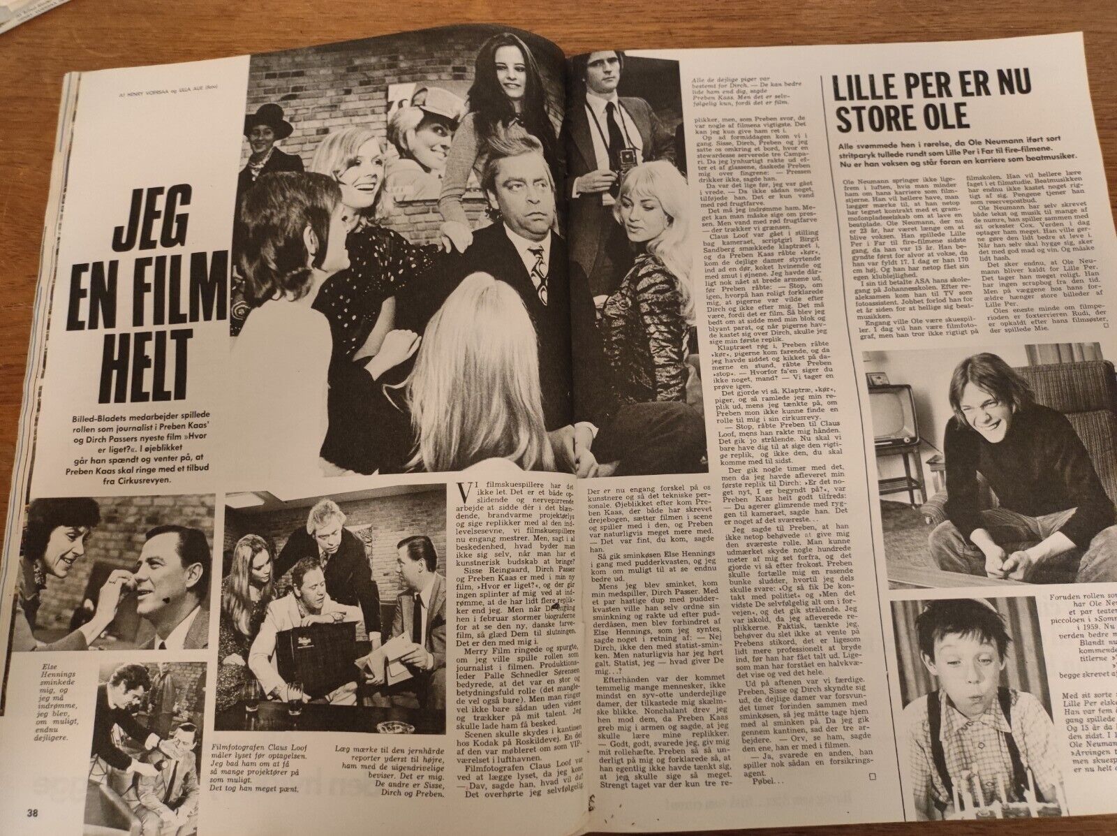 SUSSE WOLD Dirch Passer BUSTER LARSEN Queen Paola LIZ TAYLOR 1971 Magazine BB127