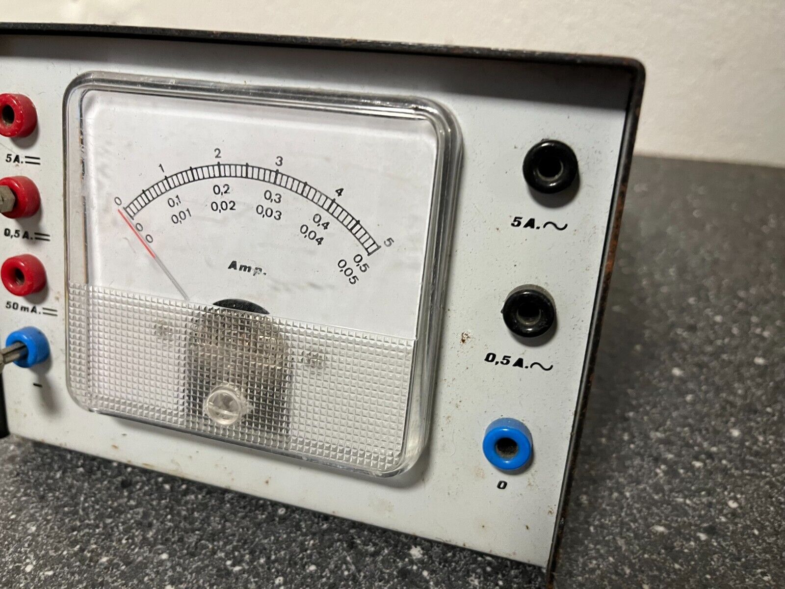 Vintage Analog Ammeter Lab/Educational Equipment from Randers Realskole Denmark