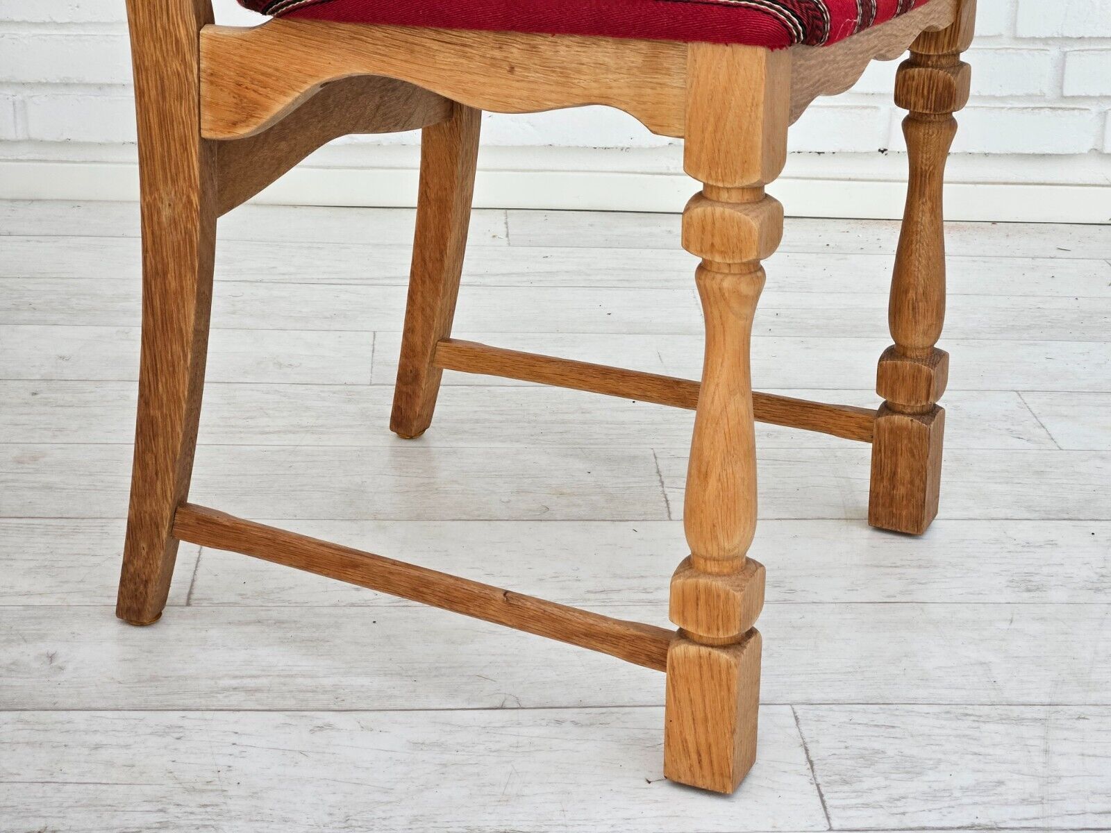 1970s set 6 pcs of Danish dinning chairs original good condition oak